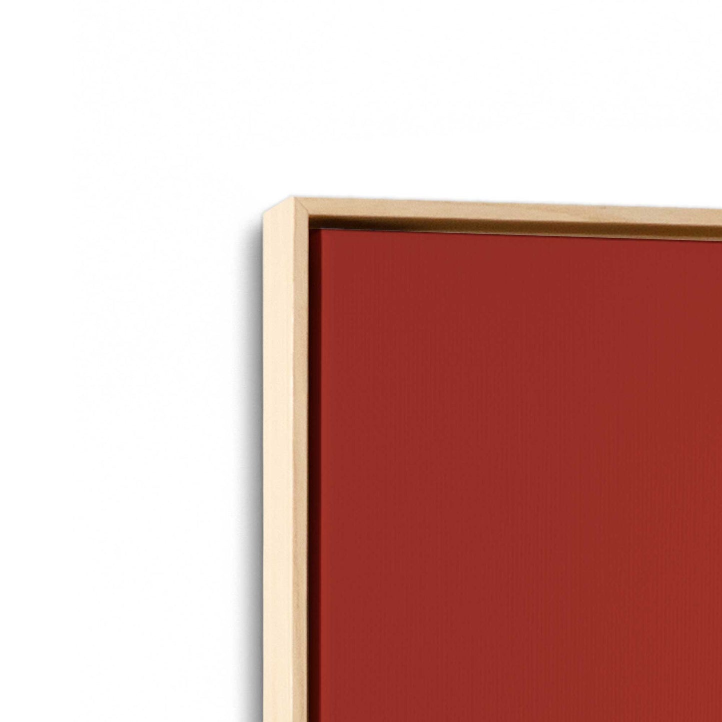 [Color:American Maple], Picture of art in a American Maple frame at an angle