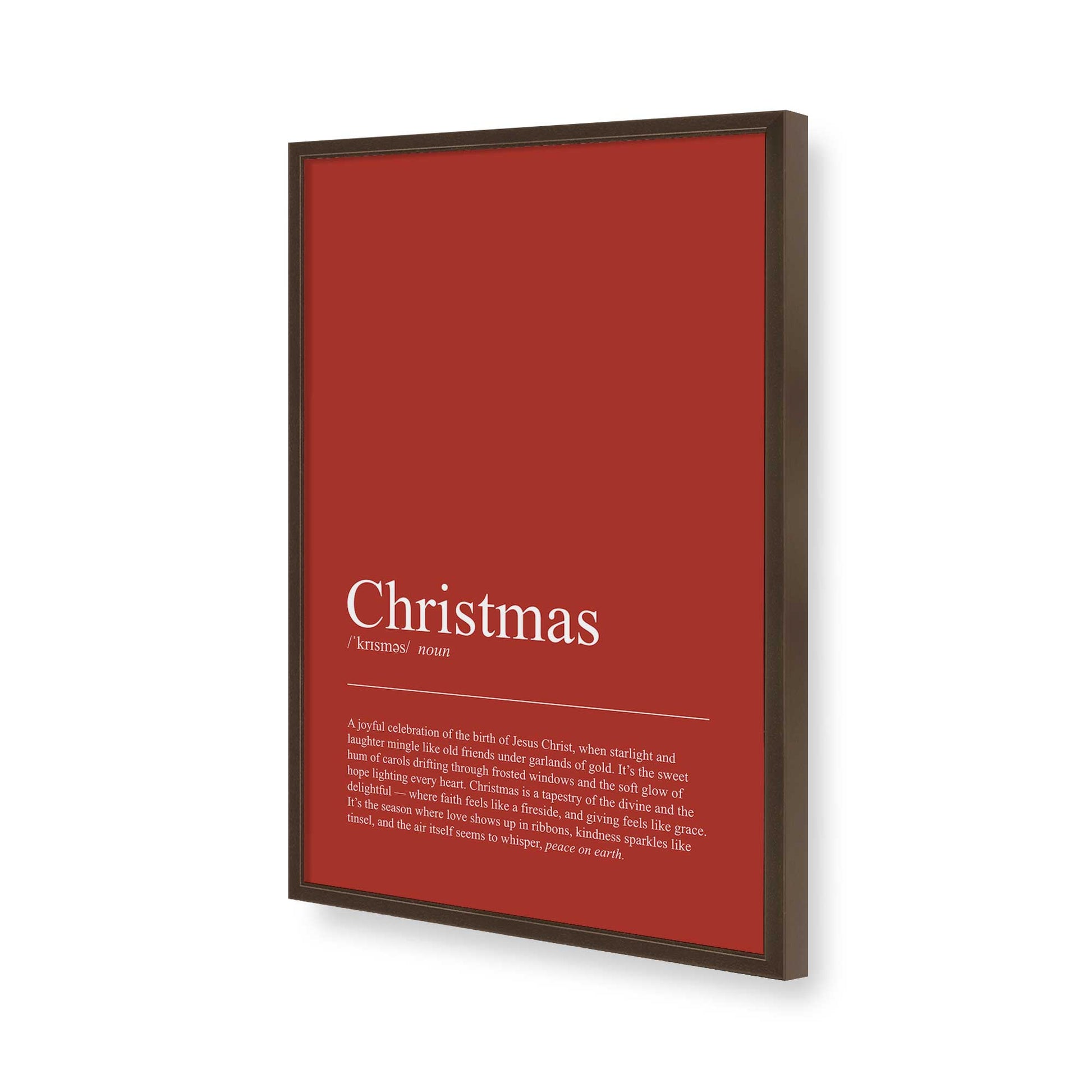 [Color:Brown], Picture of art in a Brown frame of the corner