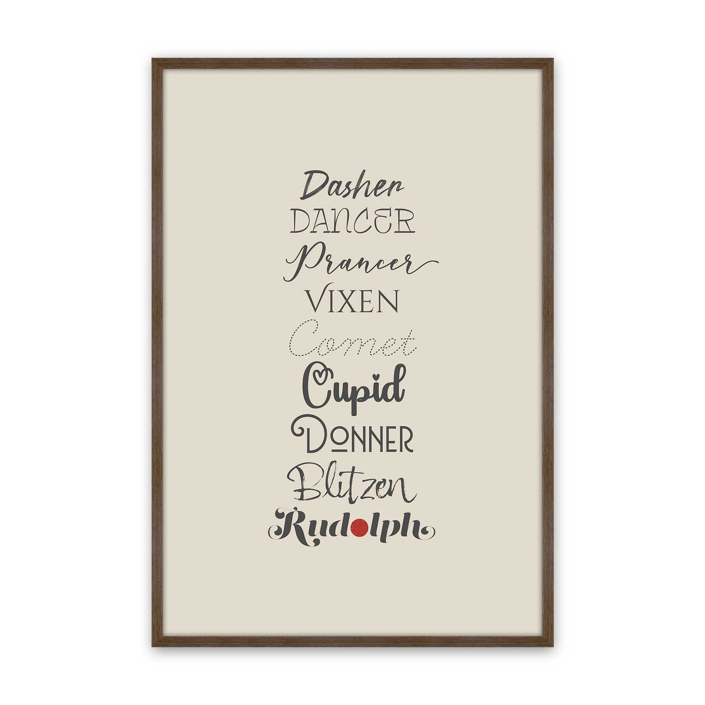 [Color:Walnut], Picture of art in a Walnut frame