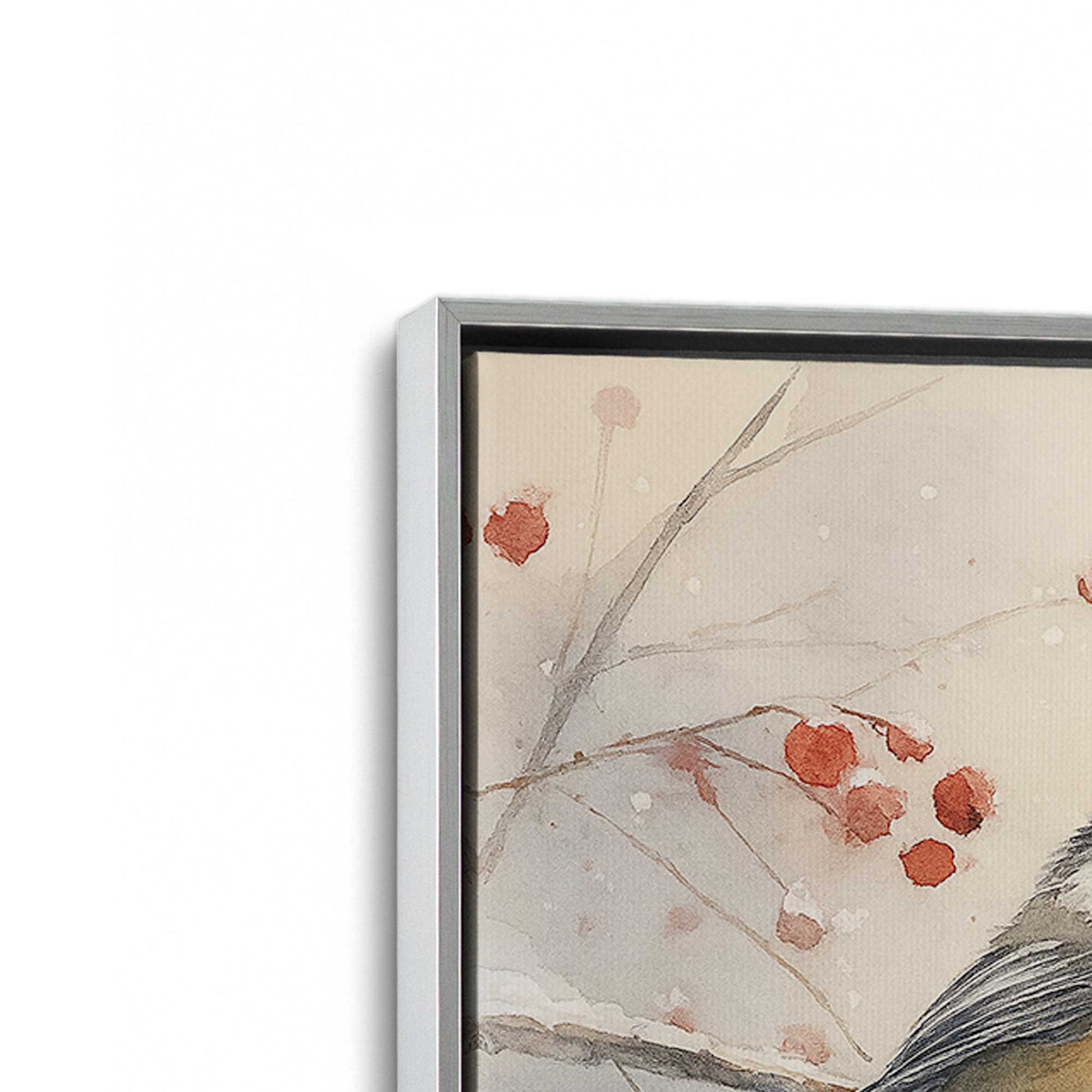 [Color:Polished Chrome], Picture of art in a Polished Chrome frame at an angle