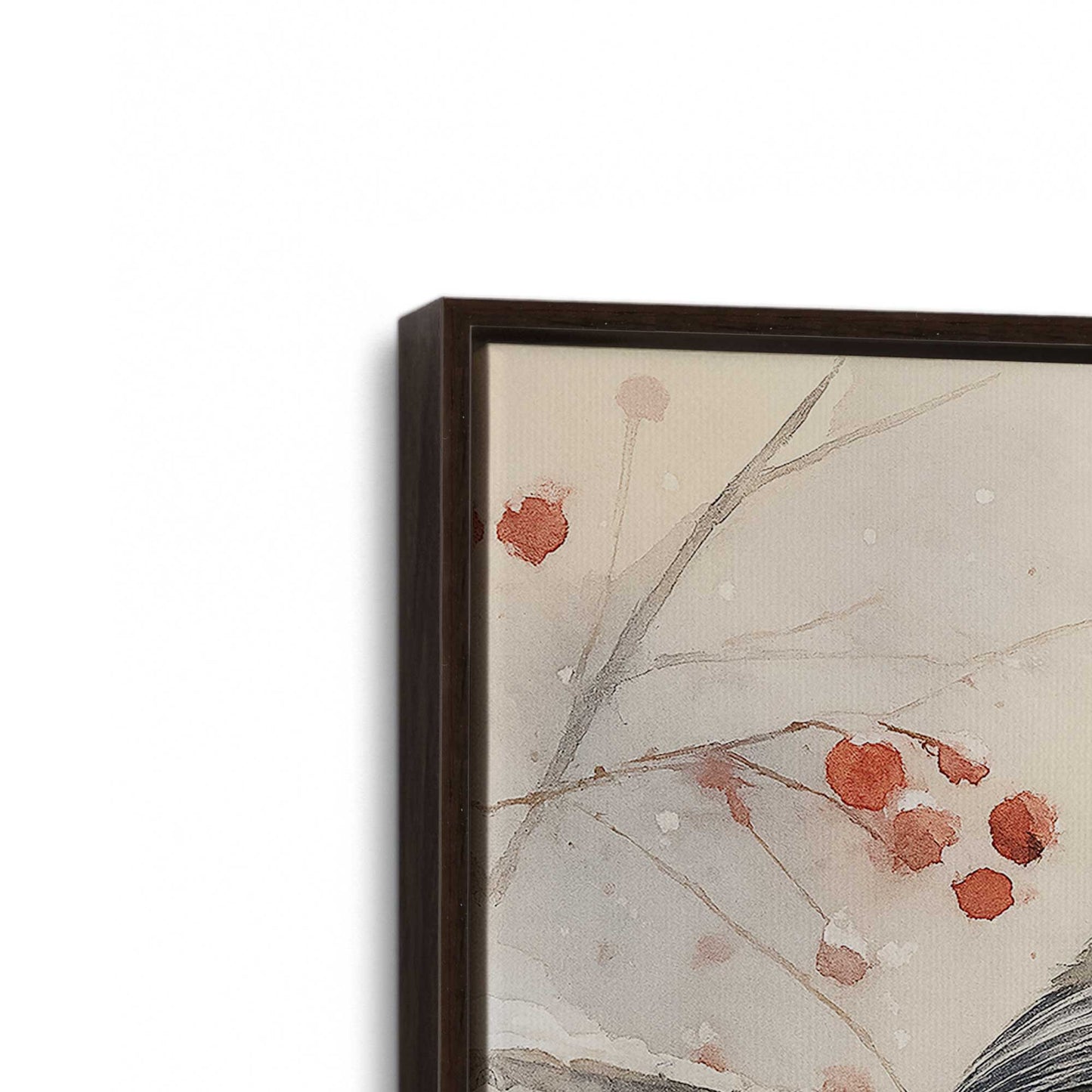 [Color:Espresso], Picture of art in a Espresso frame at an angle