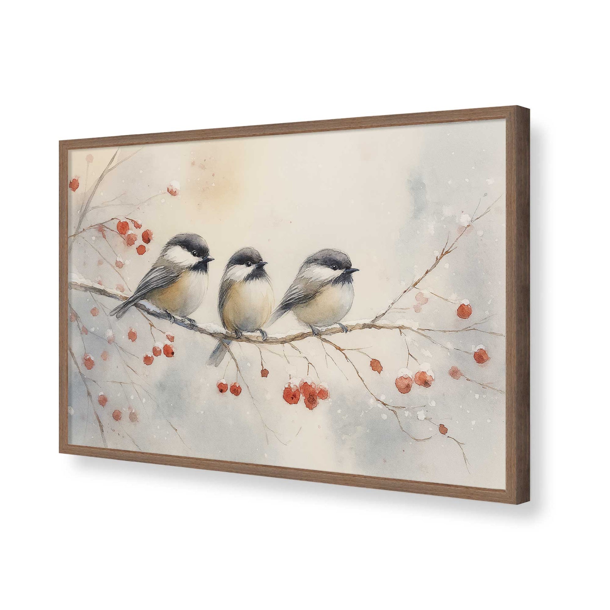 [Color:Walnut], Picture of art in a Walnut frame of the corner