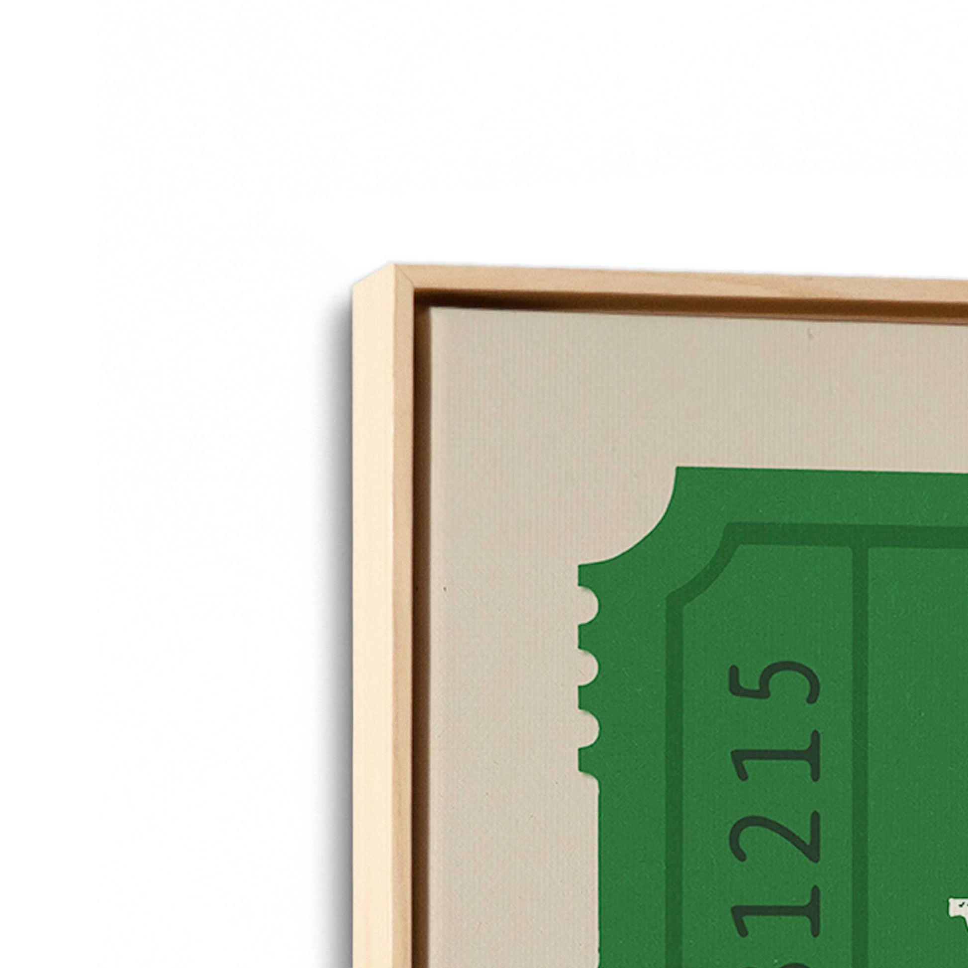 [Color:American Maple], Picture of art in a American Maple frame at an angle