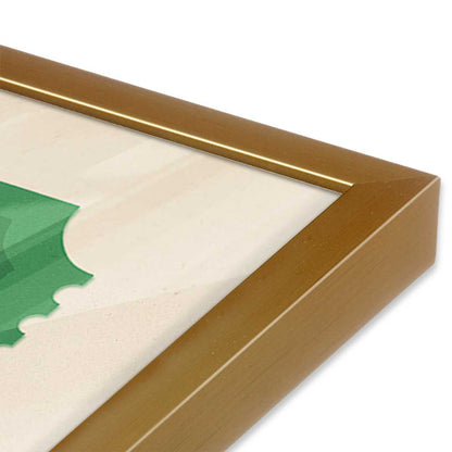 [Color:Polished Gold], Picture of art in a Polished Gold frame at an angle