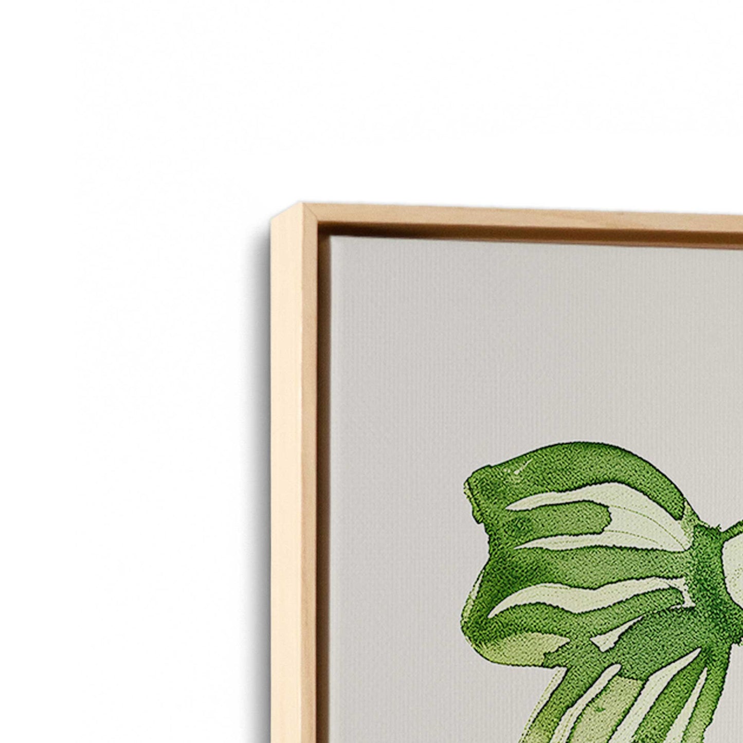 [Color:American Maple], Picture of art in a American Maple frame at an angle