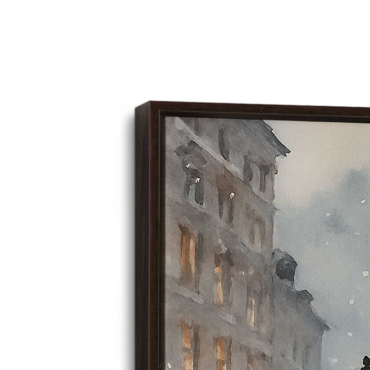 [Color:Espresso], Picture of art in a Espresso frame at an angle