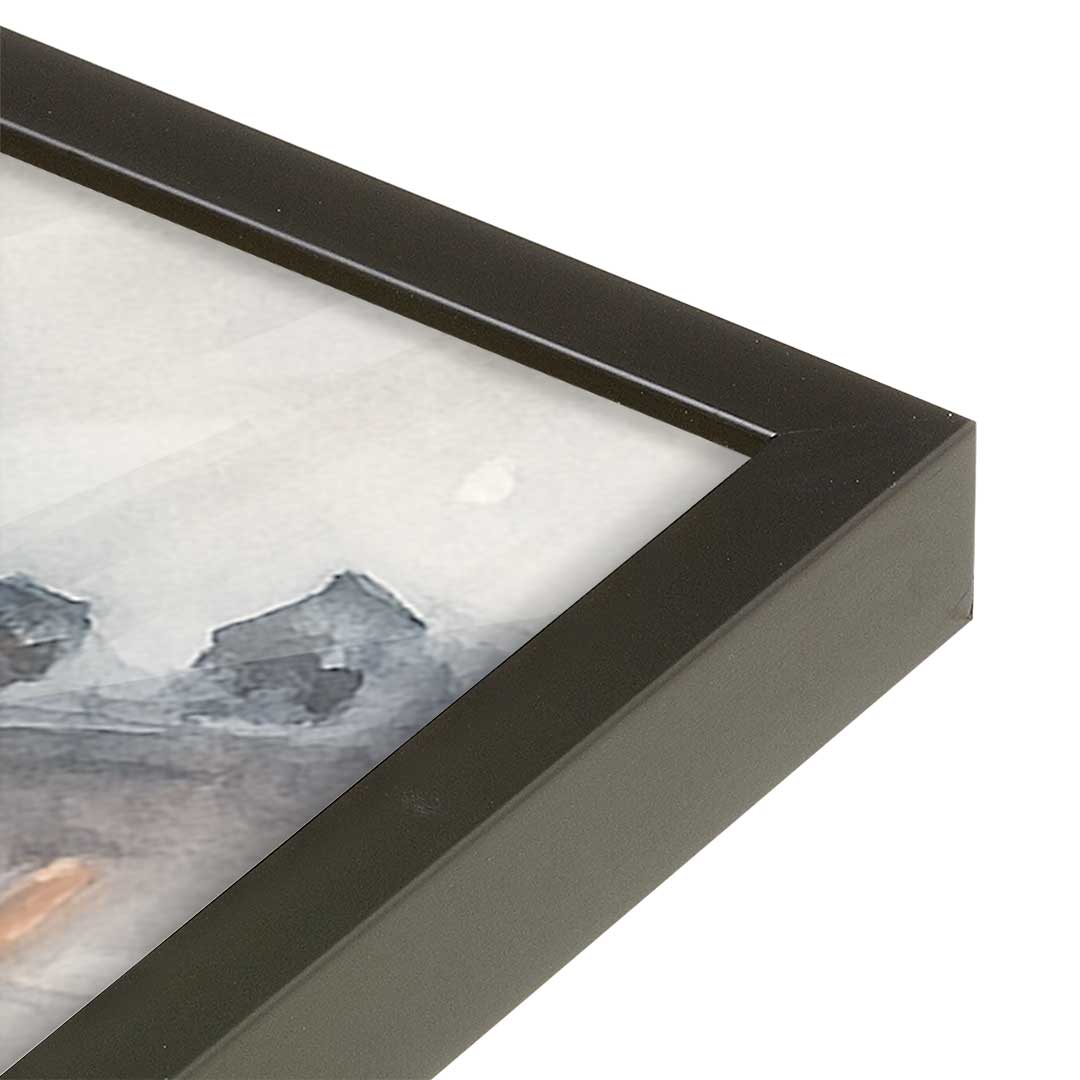 [Color:Satin Black], Picture of art in a Satin Black frame at an angle