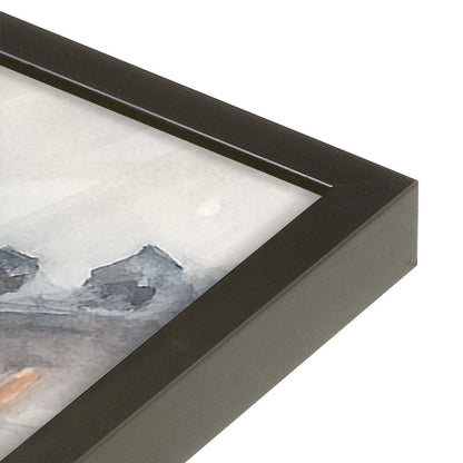 [Color:Satin Black], Picture of art in a Satin Black frame at an angle
