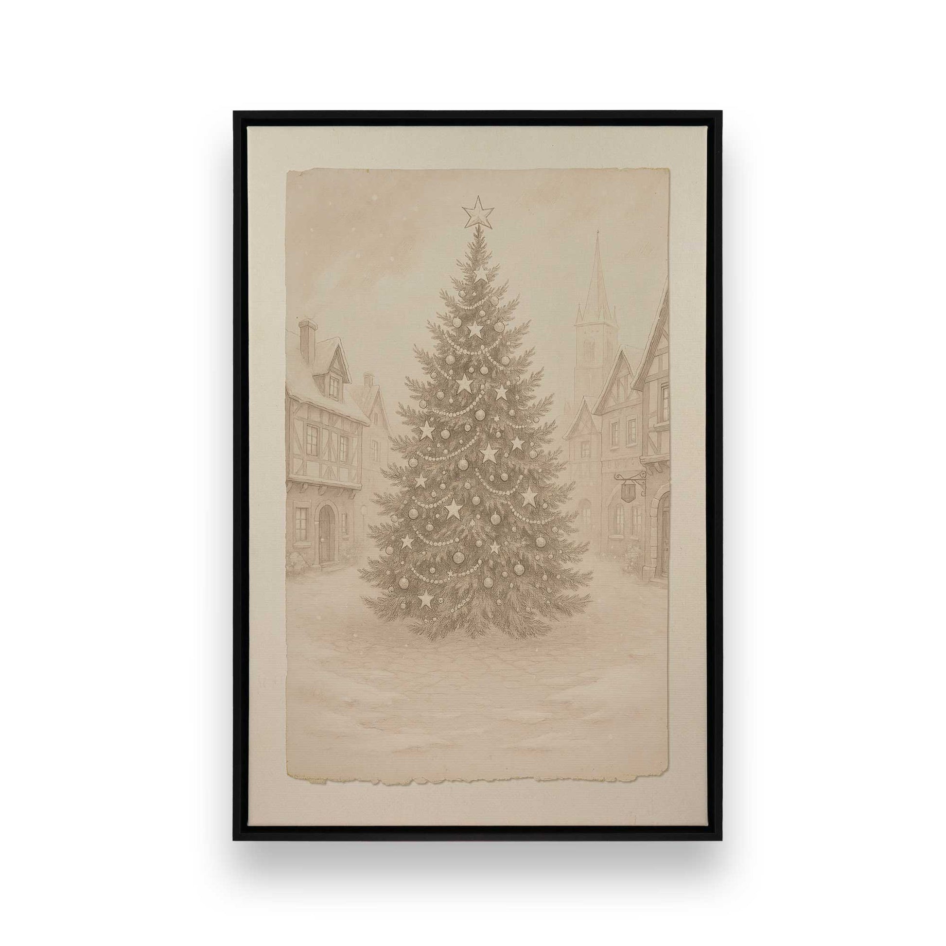 [Color:Satin Black], Picture of art in a Satin Black frame