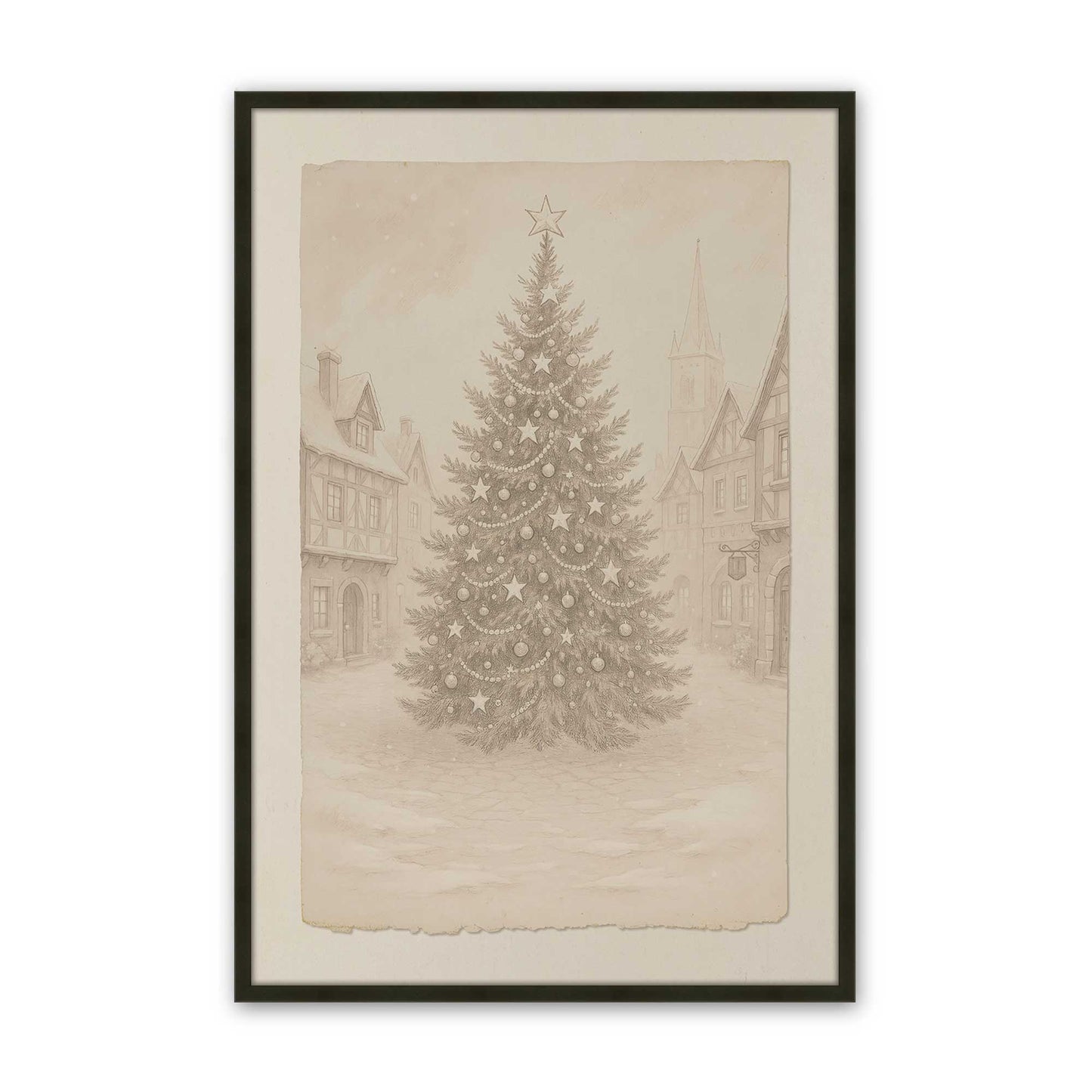 [Color:Satin Black], Picture of art in a Satin Black frame