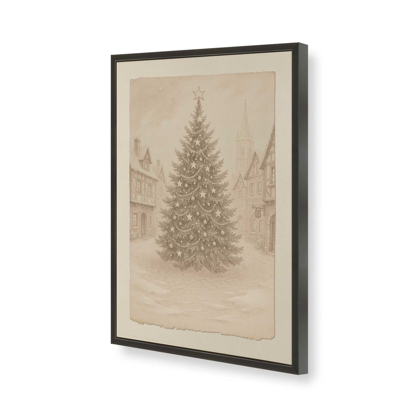 [Color:Satin Black], Picture of art in a Satin Black frame of the corner