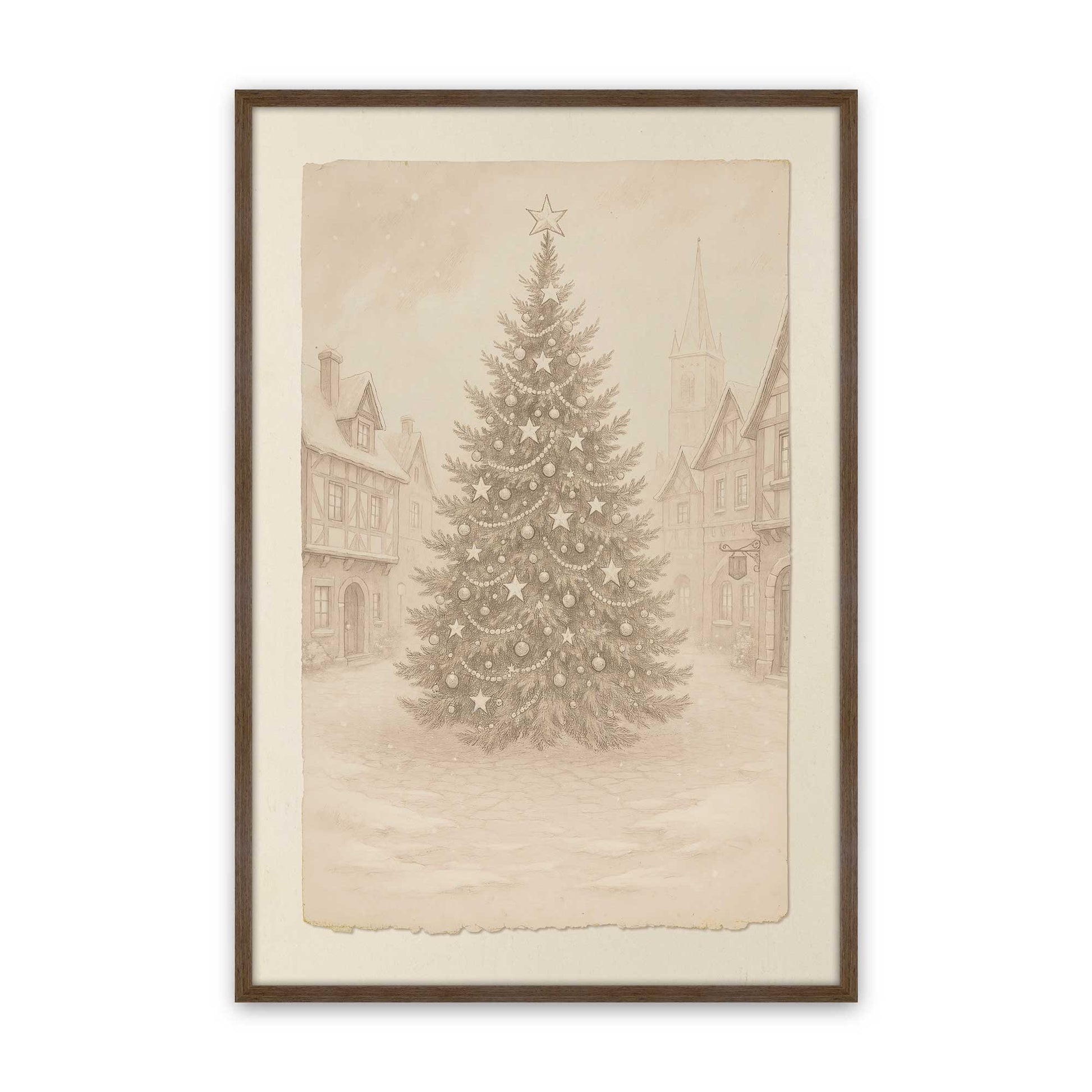 [Color:Walnut], Picture of art in a Walnut frame