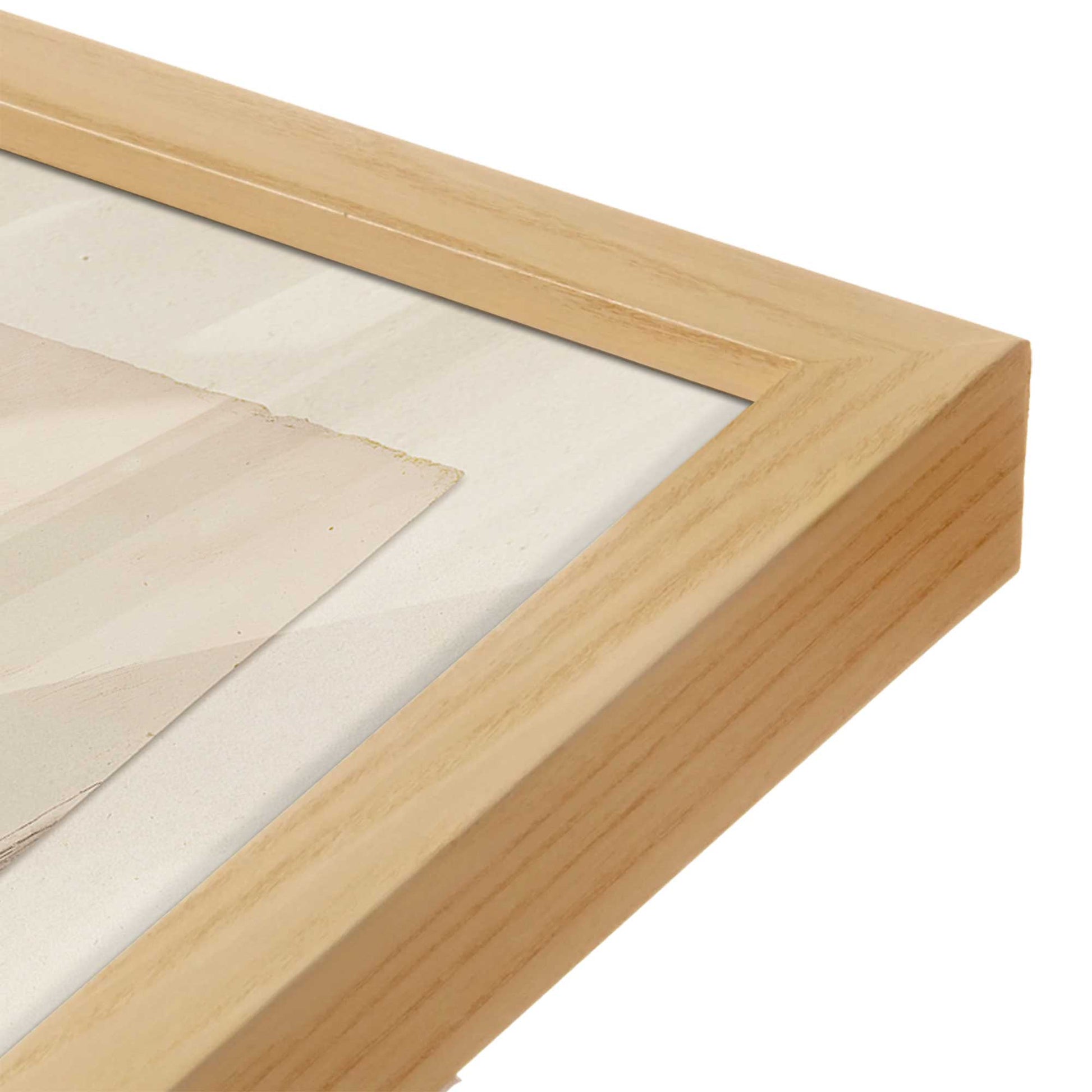 [Color:American Maple], Picture of art in a American Maple frame at an angle