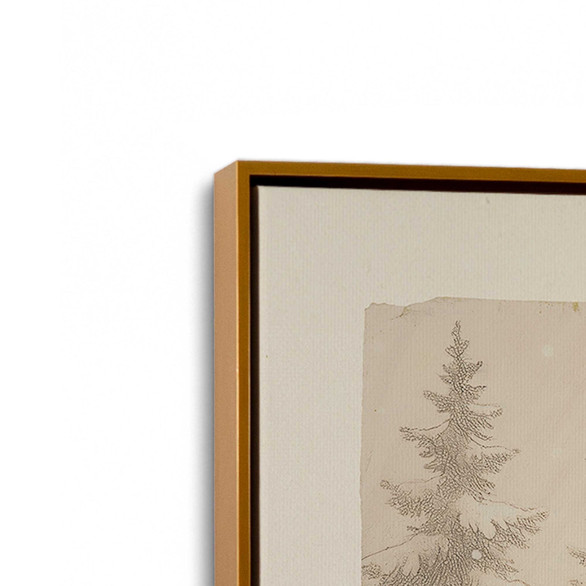 [Color:Polished Gold], Picture of art in a Polished Gold frame at an angle
