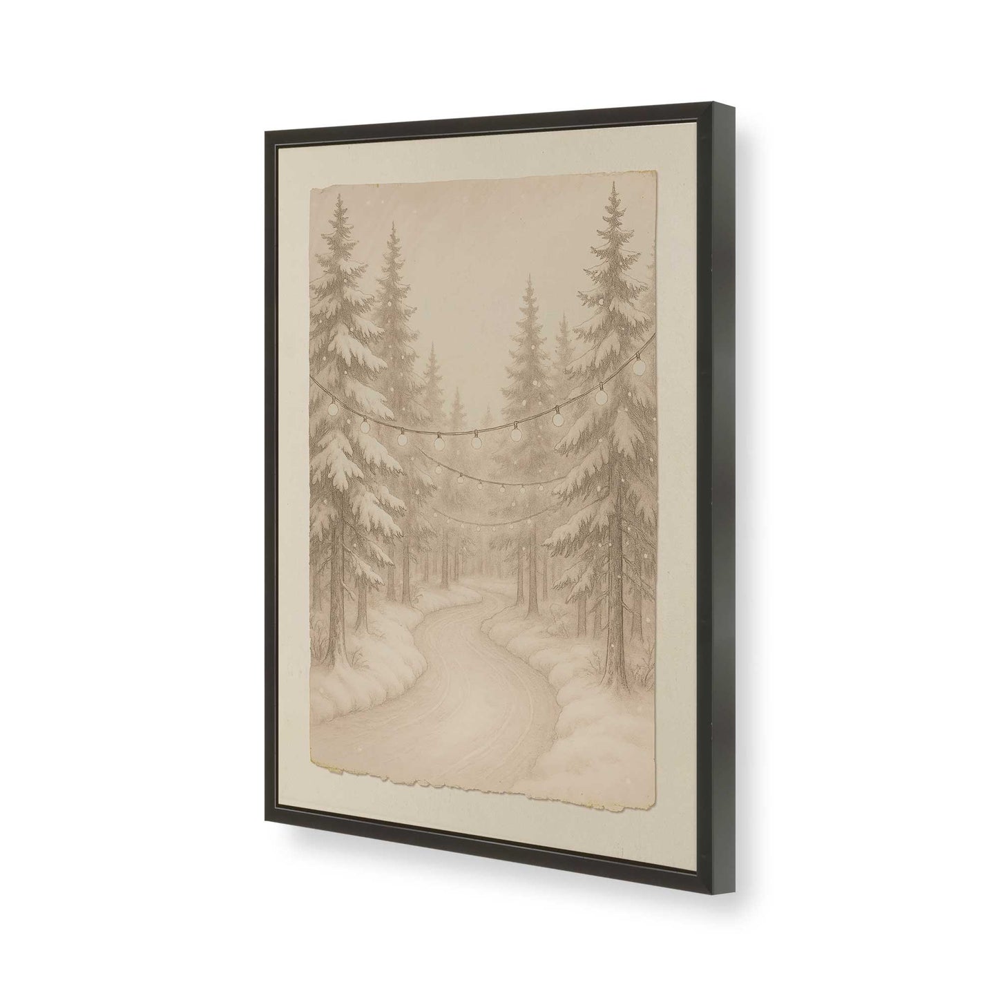[Color:Satin Black], Picture of art in a Satin Black frame of the corner