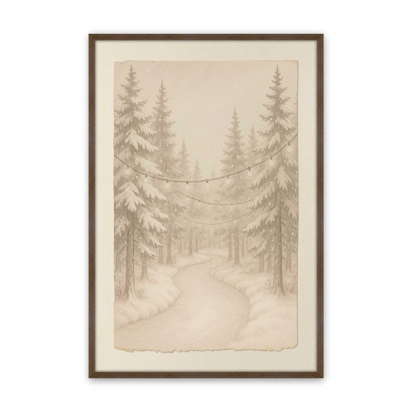 [Color:Walnut], Picture of art in a Walnut frame