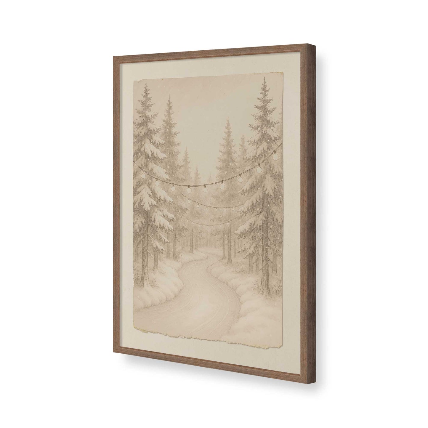 [Color:Walnut], Picture of art in a Walnut frame of the corner