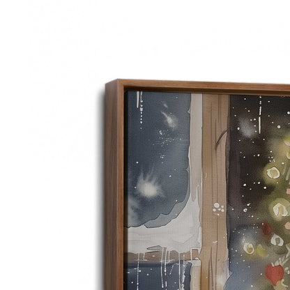 [Color:Walnut], Picture of art in a Walnut frame at an angle