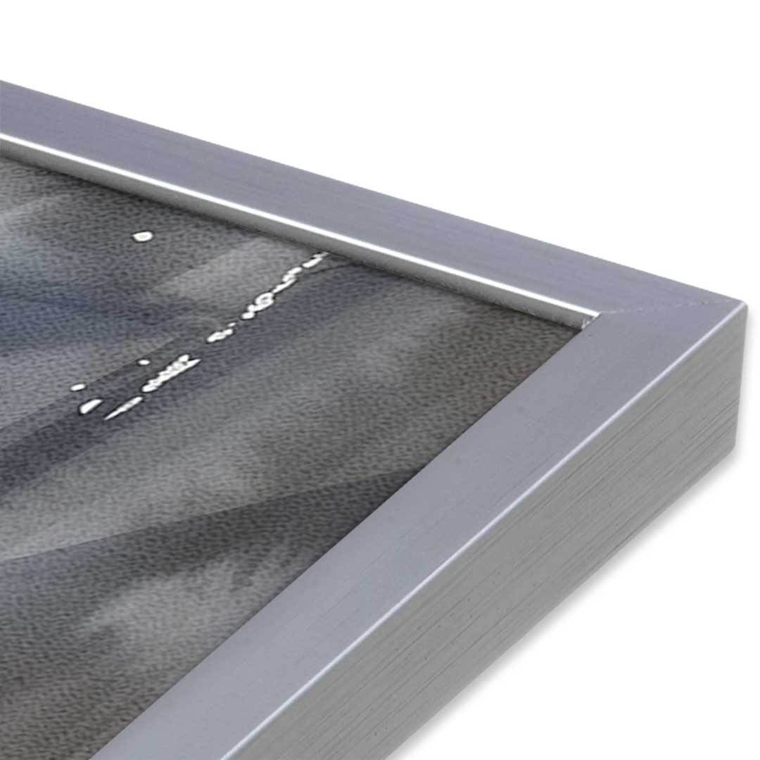 [Color:Polished Chrome], Picture of art in a Polished Chrome frame at an angle