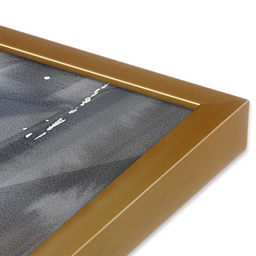 [Color:Polished Gold], Picture of art in a Polished Gold frame at an angle