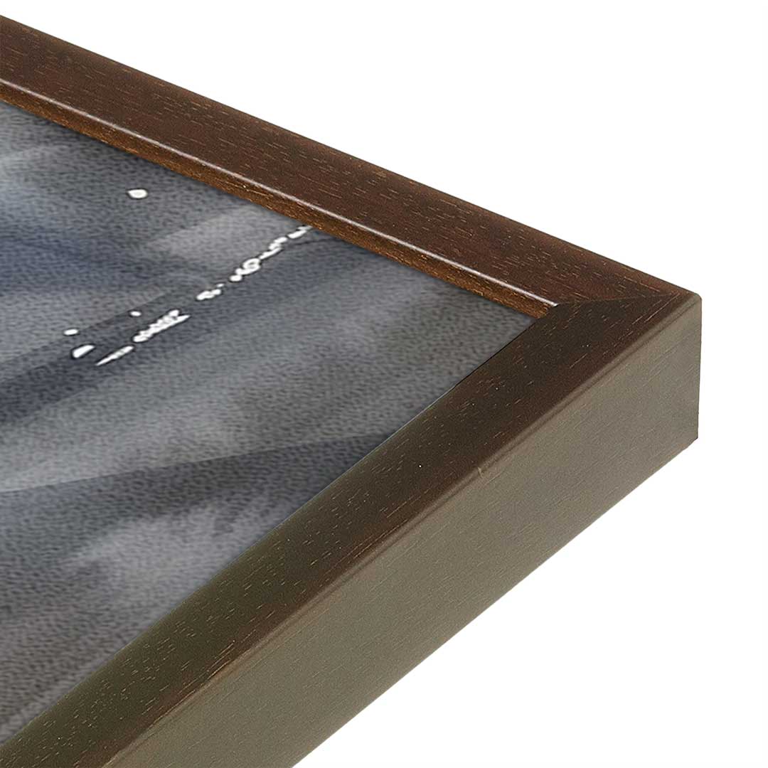 [Color:Brown], Picture of art in a Brown frame at an angle