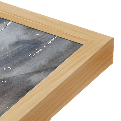 [Color:American Maple], Picture of art in a American Maple frame at an angle