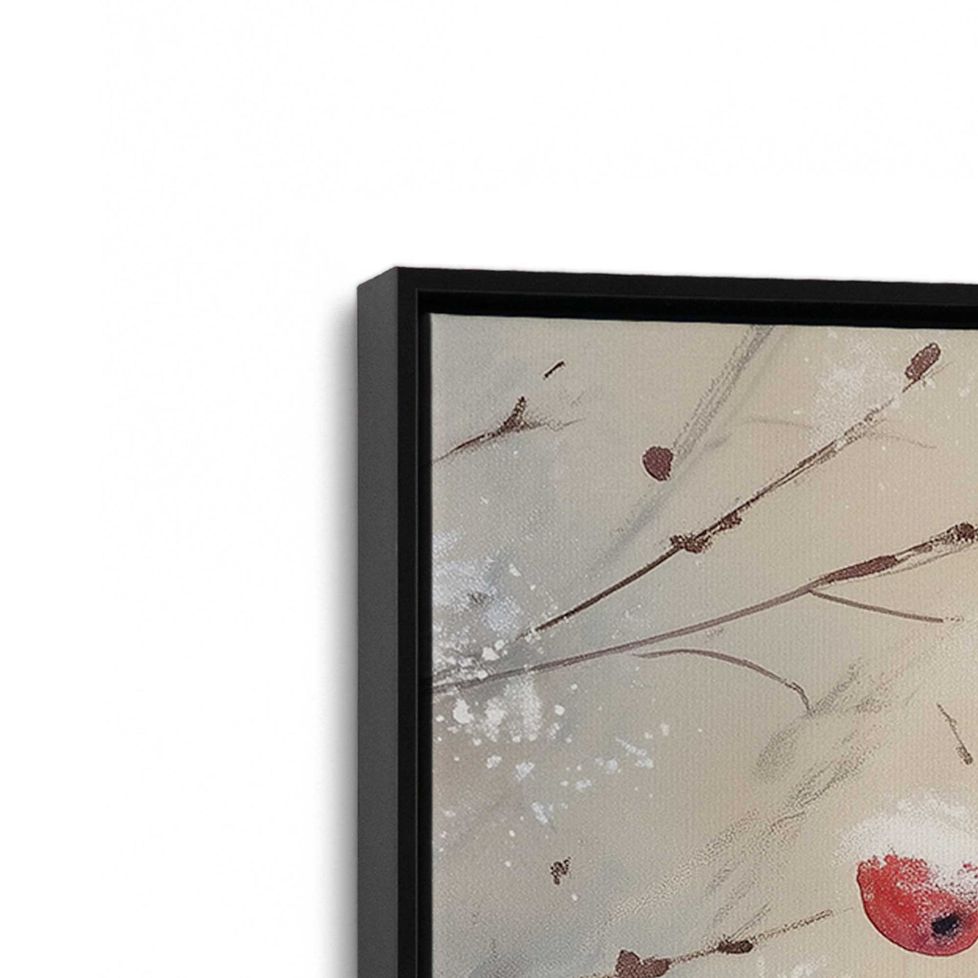 [Color:Satin Black], Picture of art in a Satin Black frame at an angle