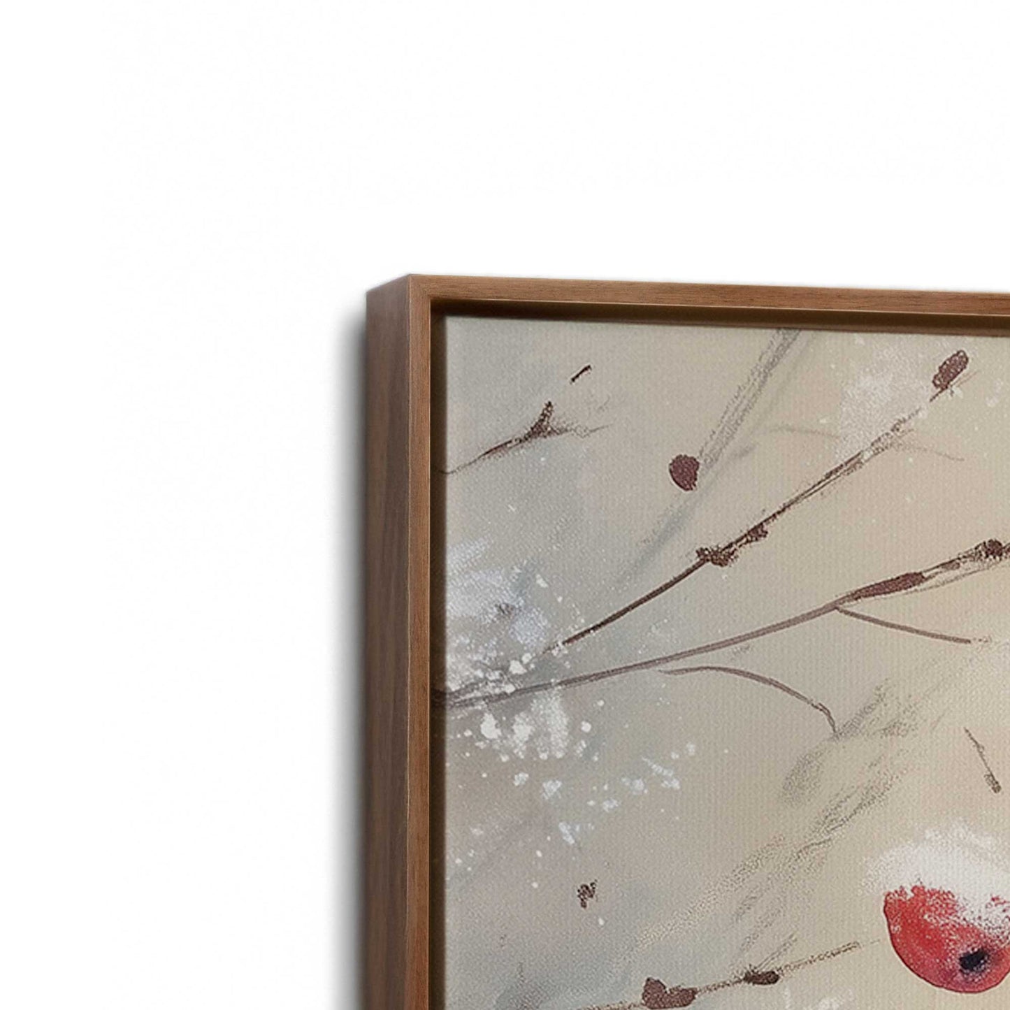 [Color:Walnut], Picture of art in a Walnut frame at an angle