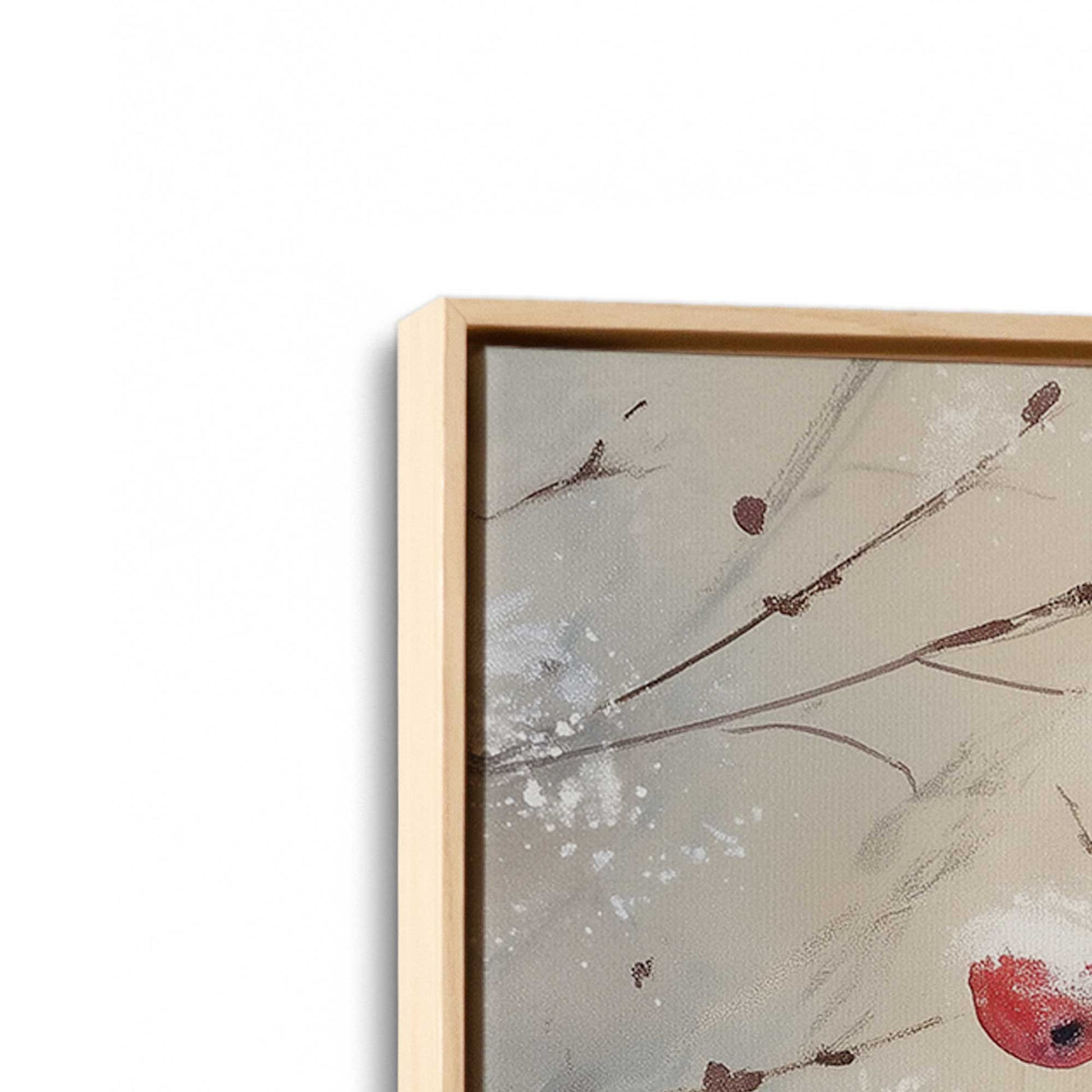[Color:American Maple], Picture of art in a American Maple frame at an angle