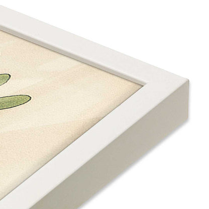 [Color:Opaque White], Picture of art in a Opaque White frame at an angle