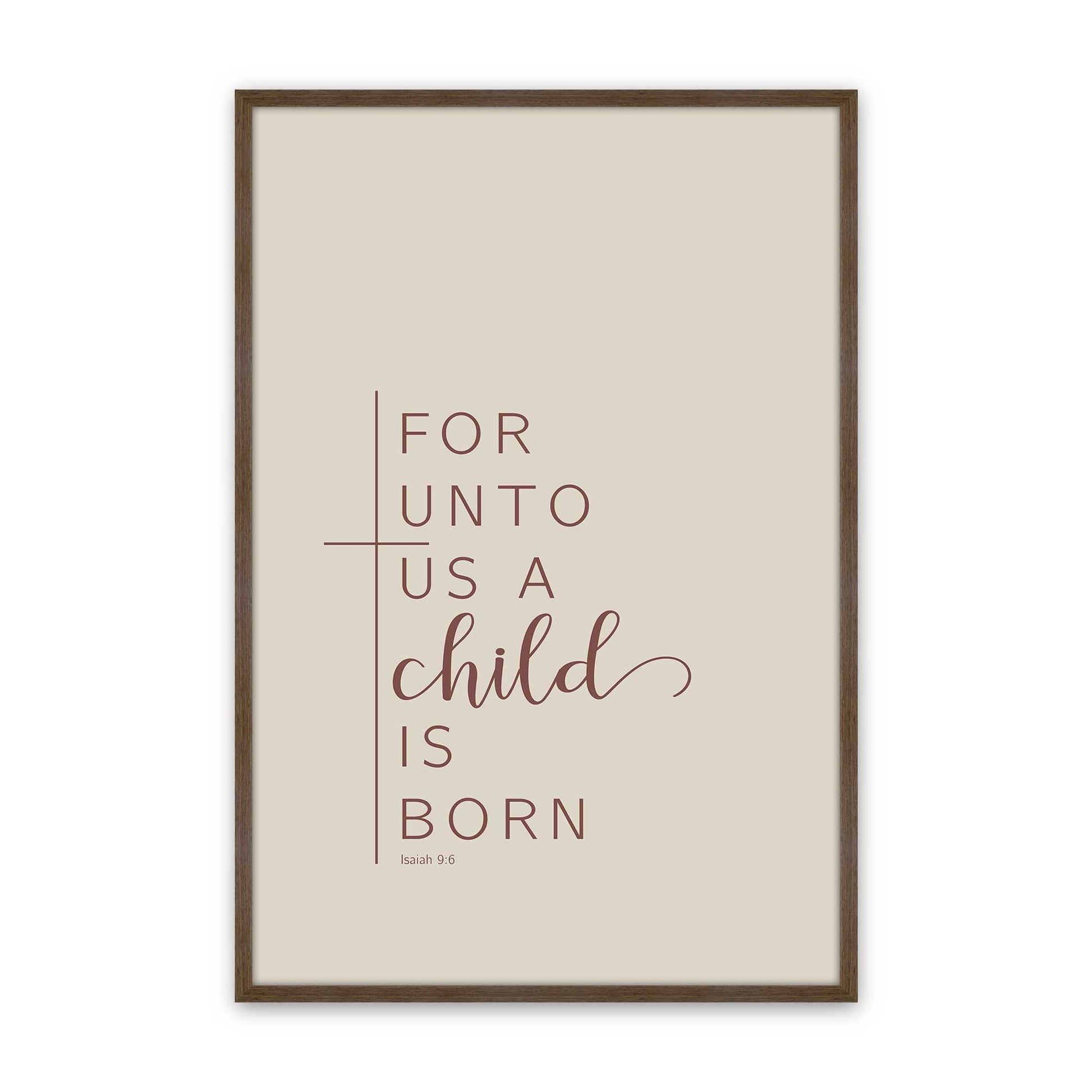 [Color:Walnut], Picture of art in a Walnut frame