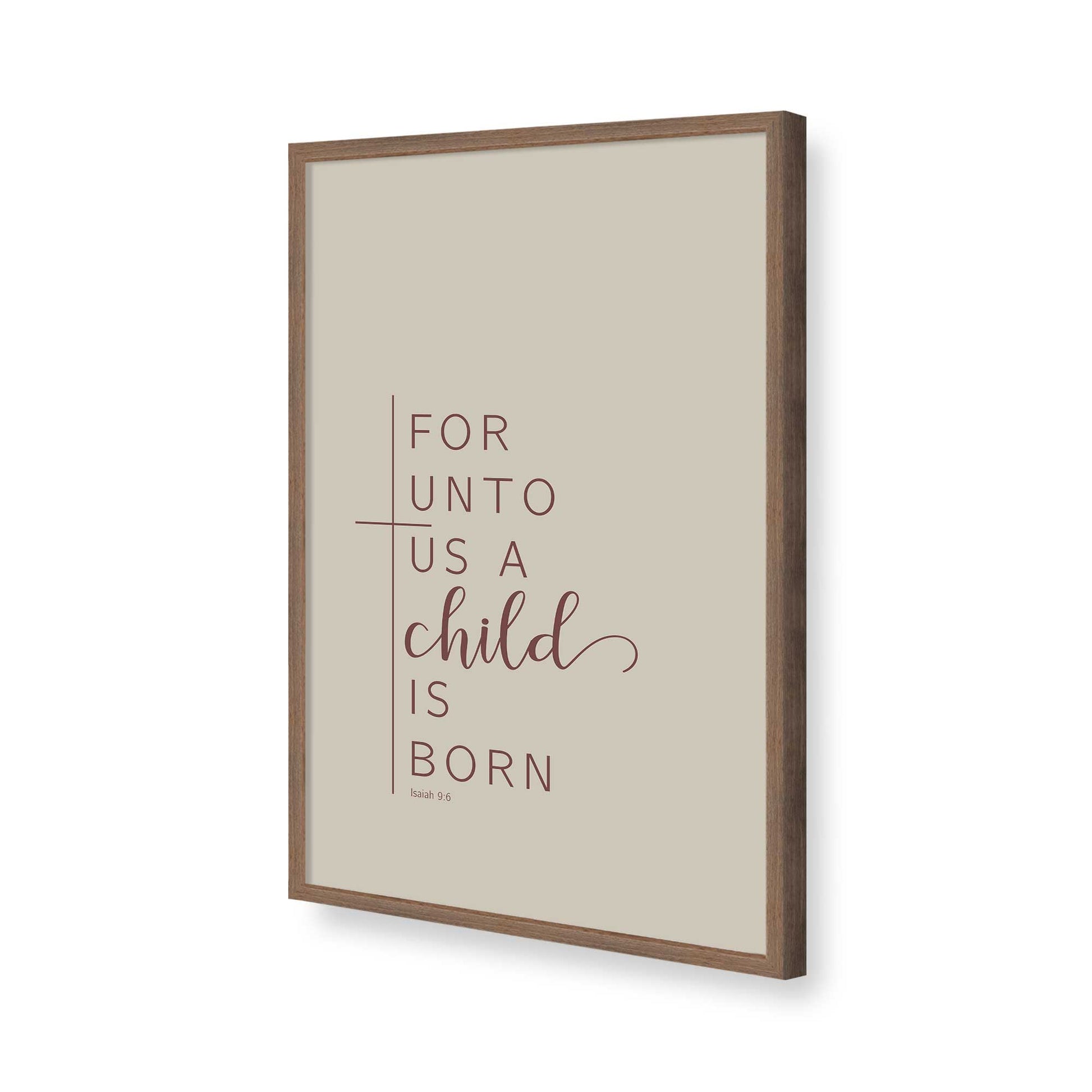 [Color:Walnut], Picture of art in a Walnut frame of the corner