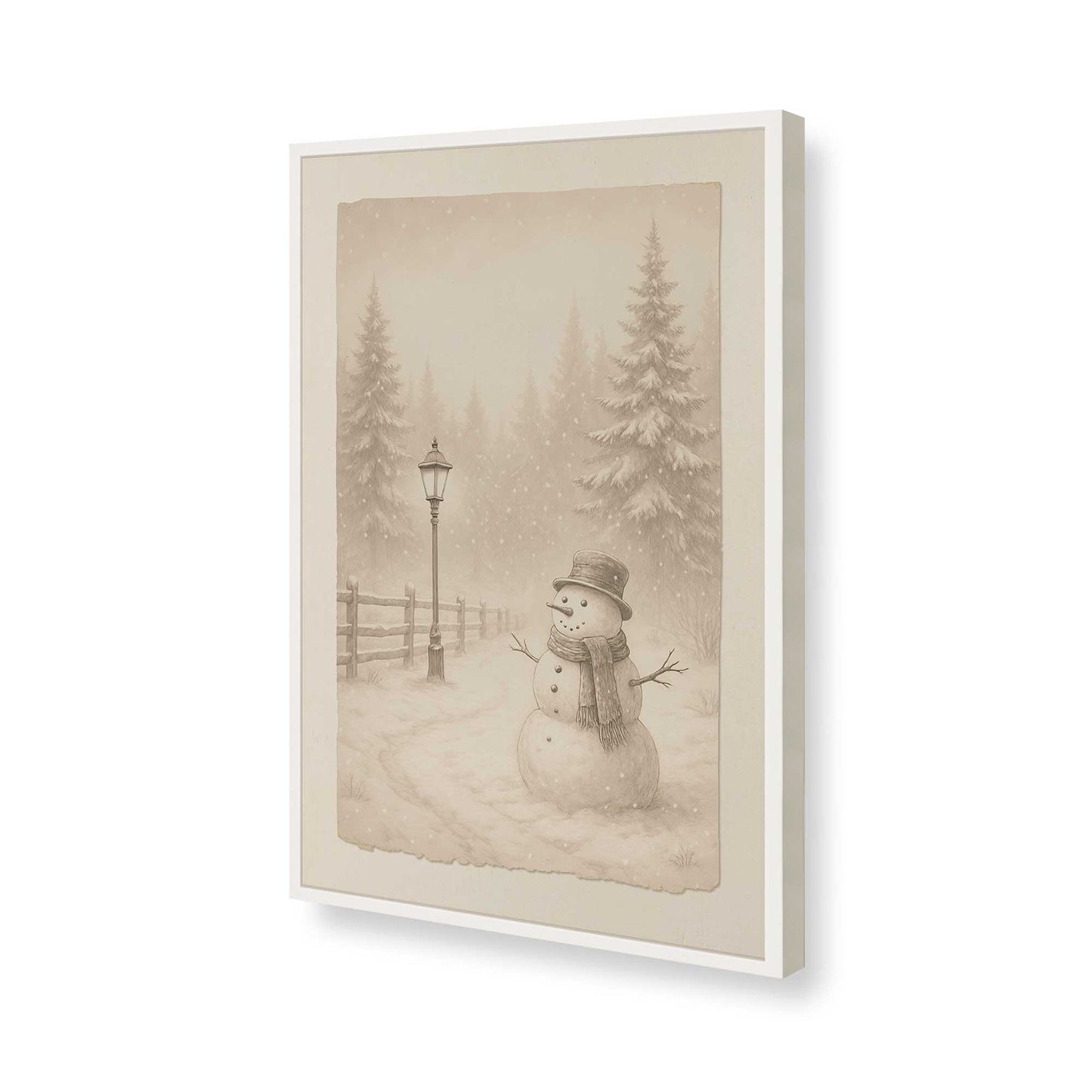 [Color:Opaque White], Picture of art in a Opaque White frame of the corner