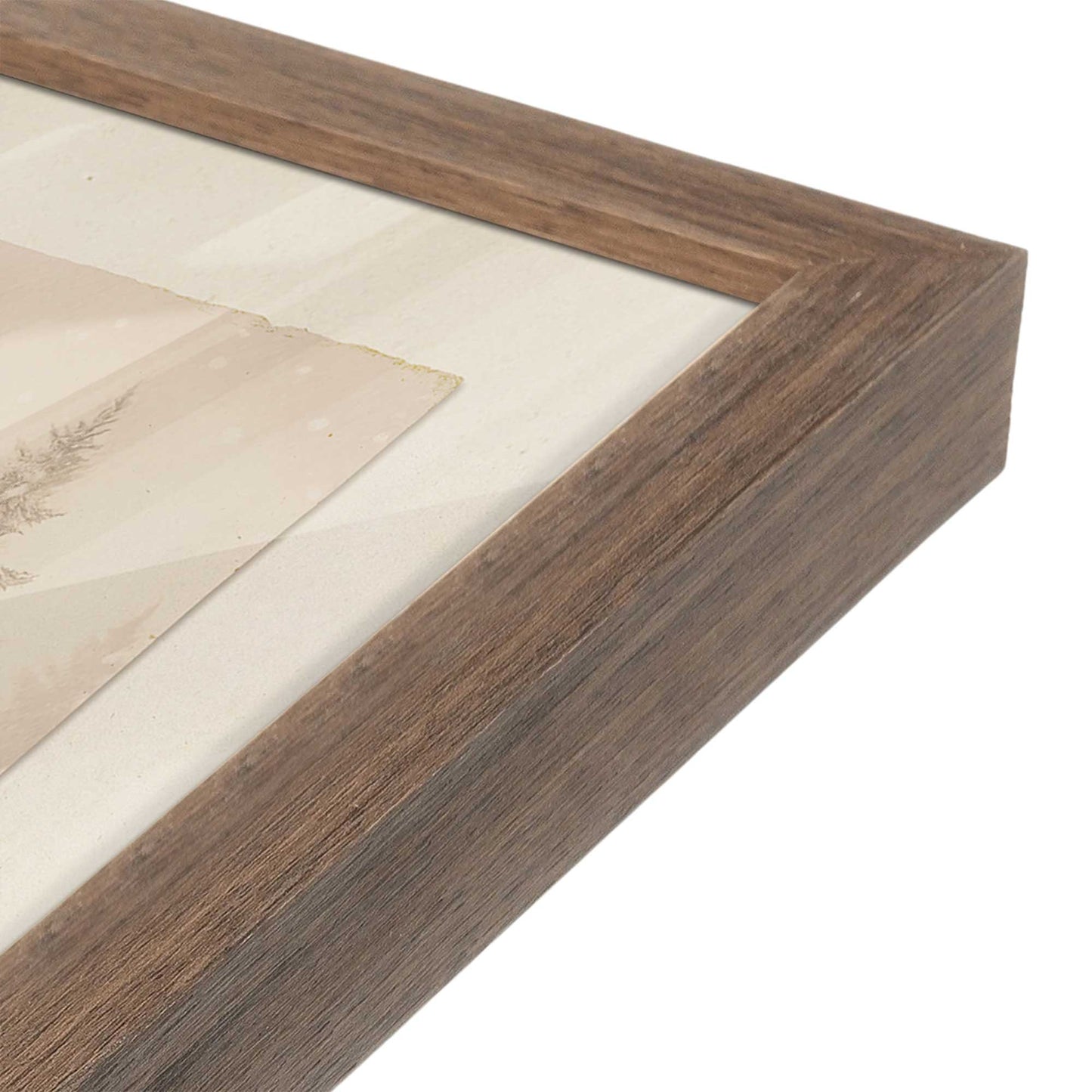 [Color:Walnut], Picture of art in a Walnut frame at an angle