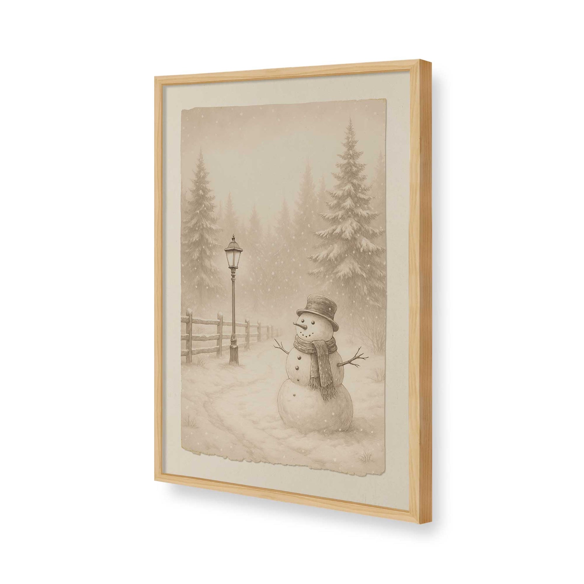 [Color:American Maple], Picture of art in a American Maple frame of the corner