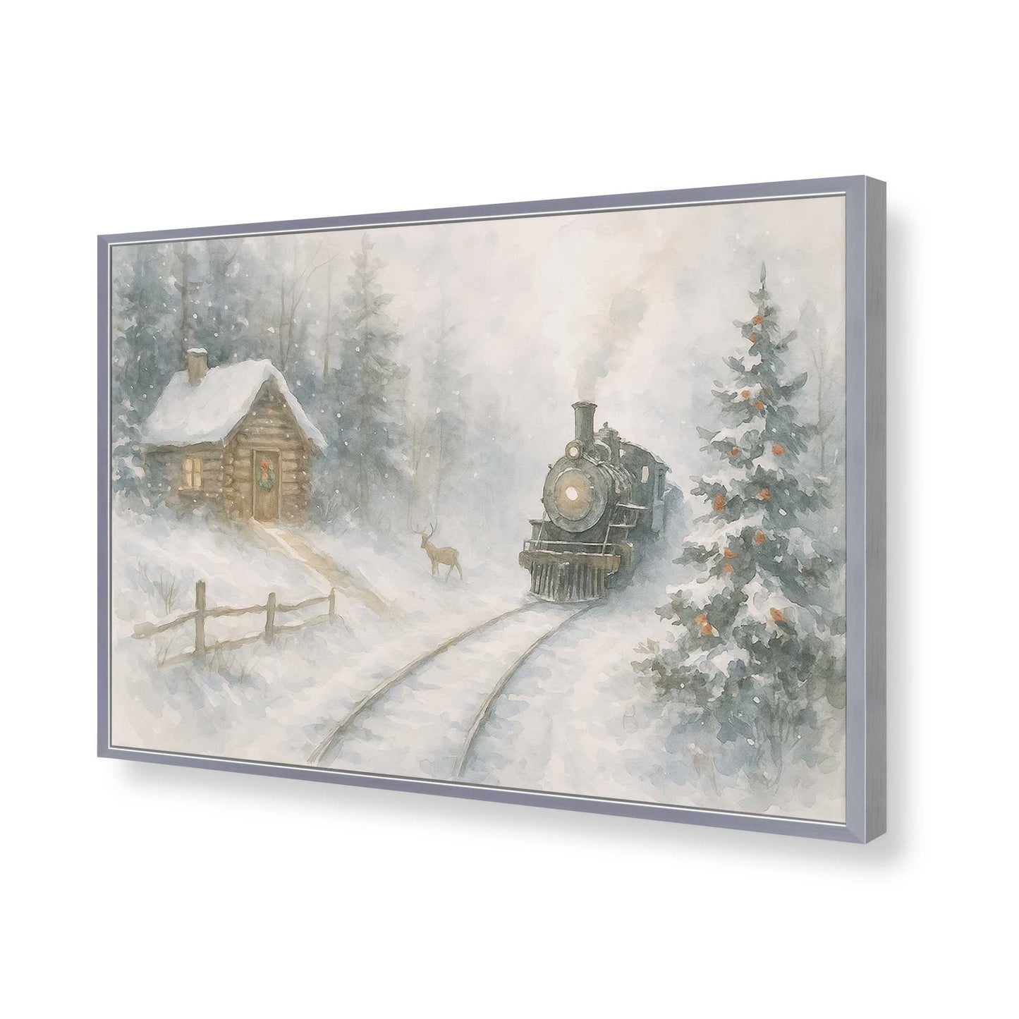 [Color:Polished Chrome], Picture of art in a Polished Chrome frame of the corner