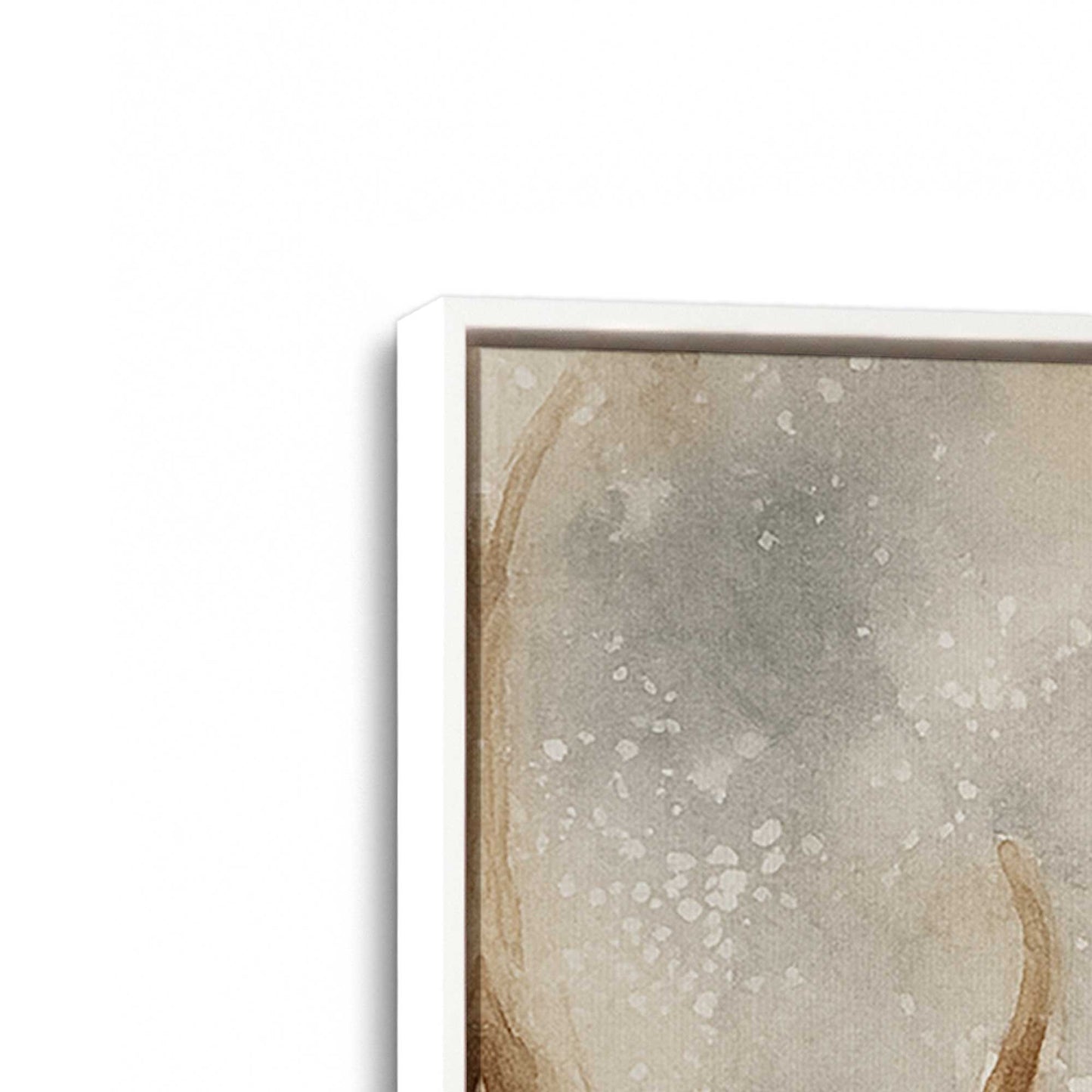 [Color:Opaque White], Picture of art in a White frame at an angle