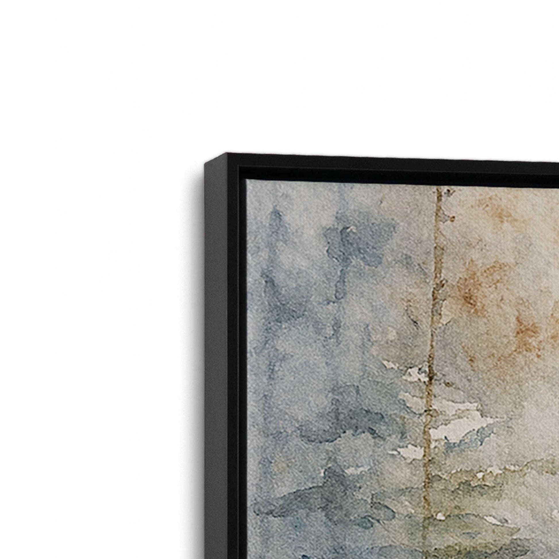 [Color:Satin Black], Picture of art in a Satin Black frame at an angle