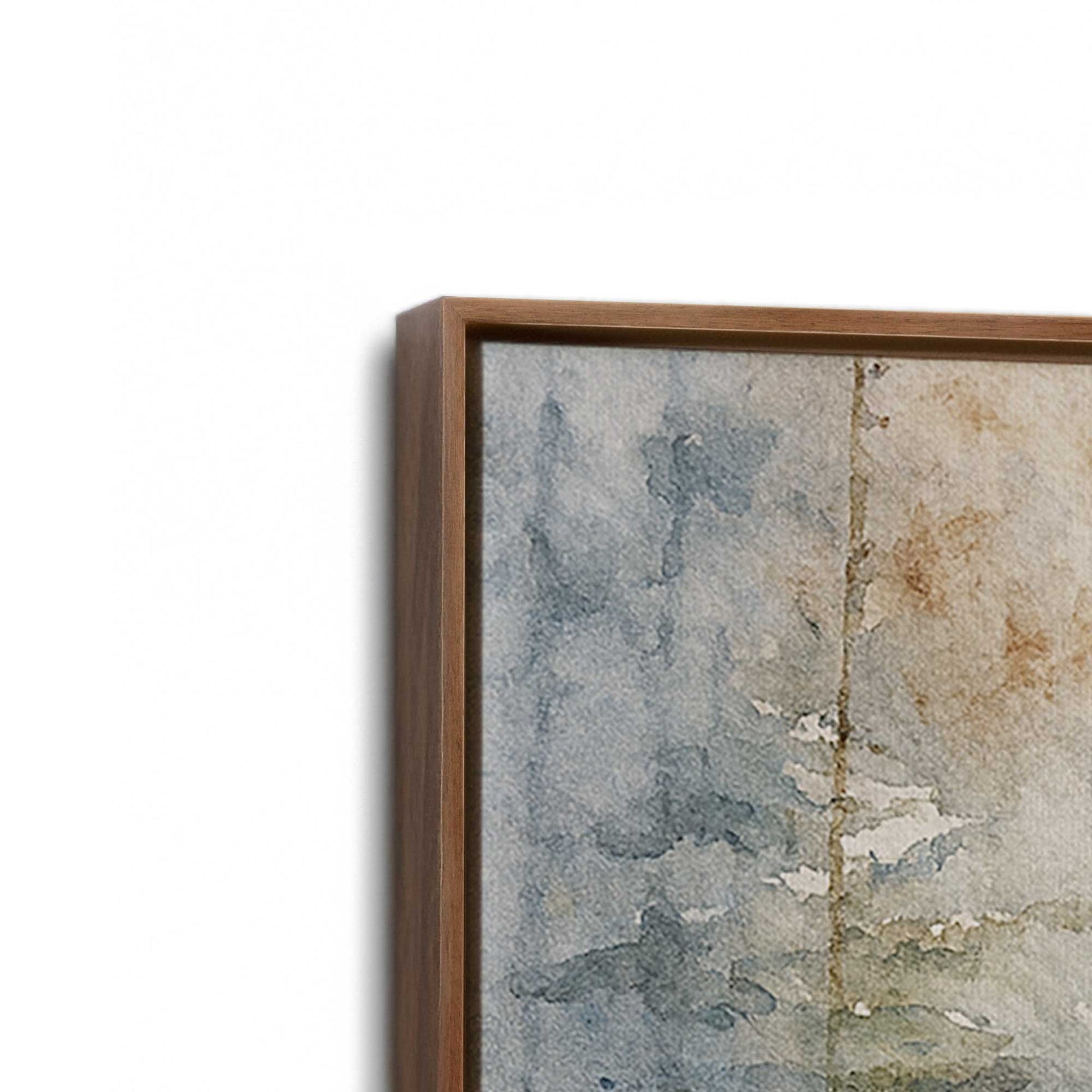 [Color:Walnut], Picture of art in a Walnut frame at an angle