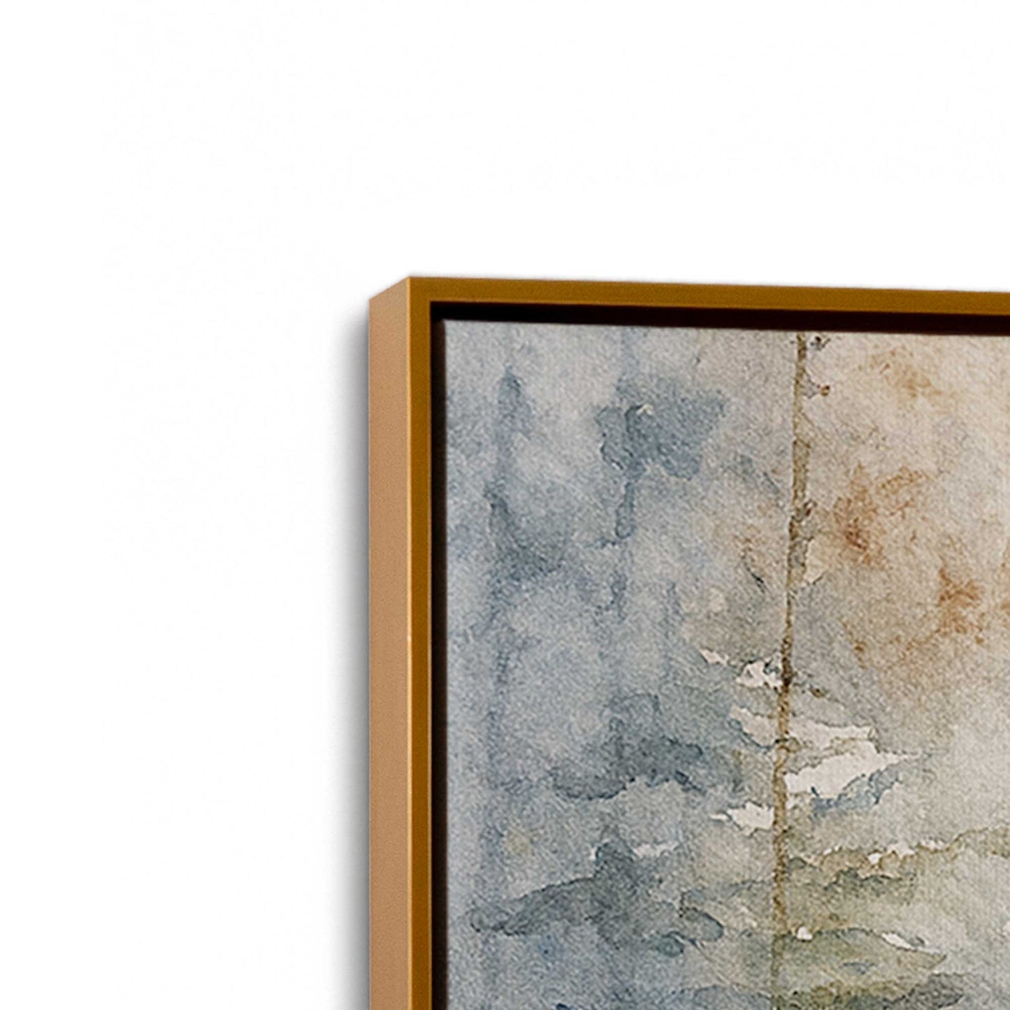 [Color:Polished Gold], Picture of art in a Polished Gold frame at an angle