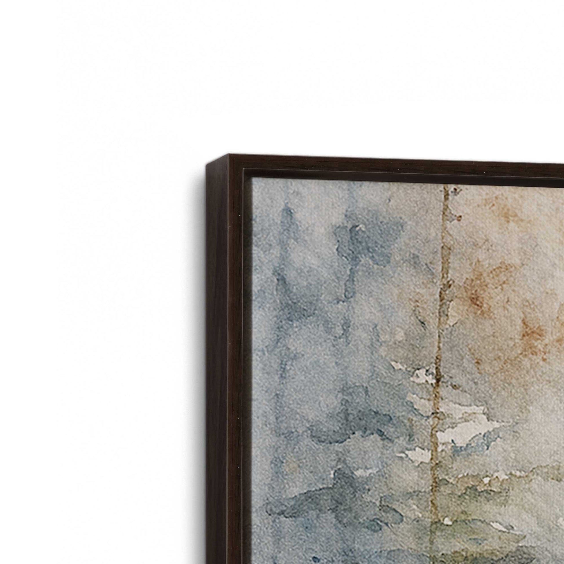 [Color:Espresso], Picture of art in a Espresso frame at an angle