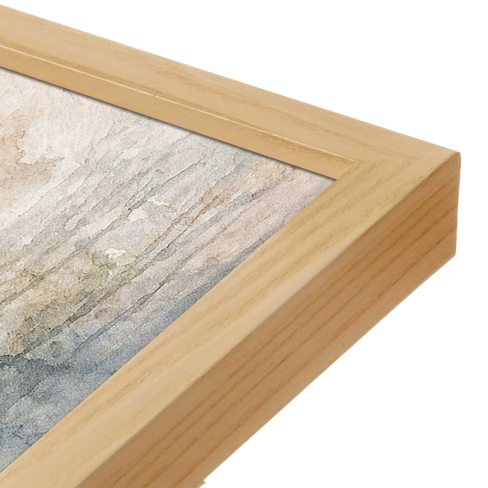 [Color:American Maple], Picture of art in a American Maple frame at an angle