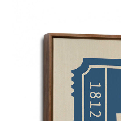 [Color:Walnut], Picture of art in a Walnut frame at an angle