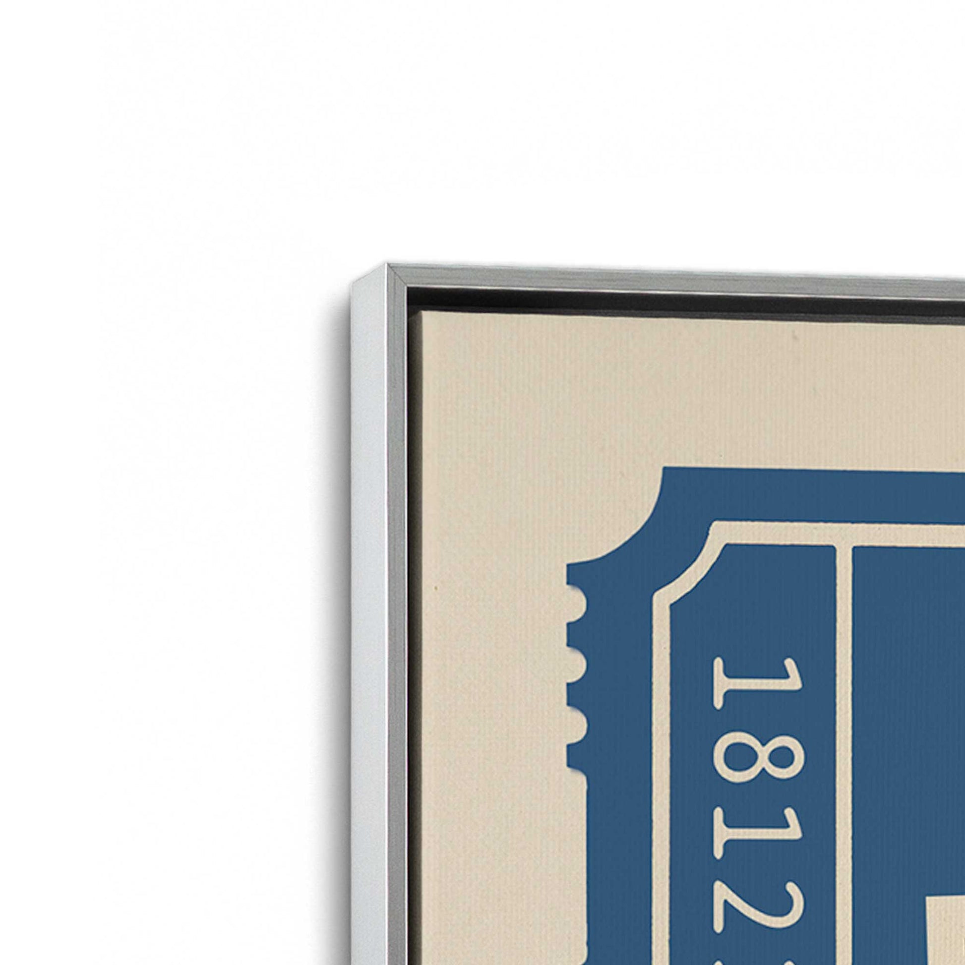 [Color:Polished Chrome], Picture of art in a Polished Chrome frame at an angle