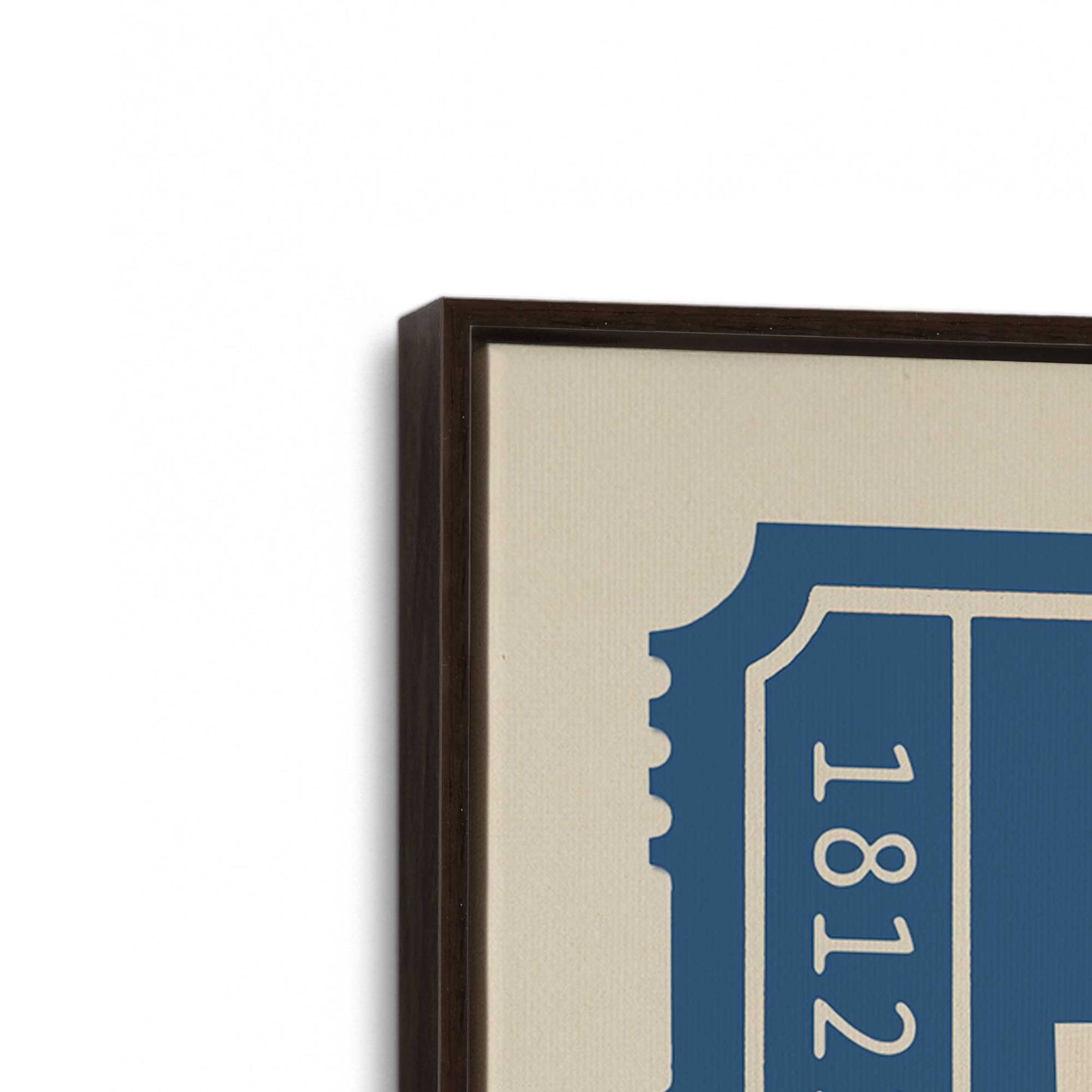 [Color:Espresso], Picture of art in a Espresso frame at an angle