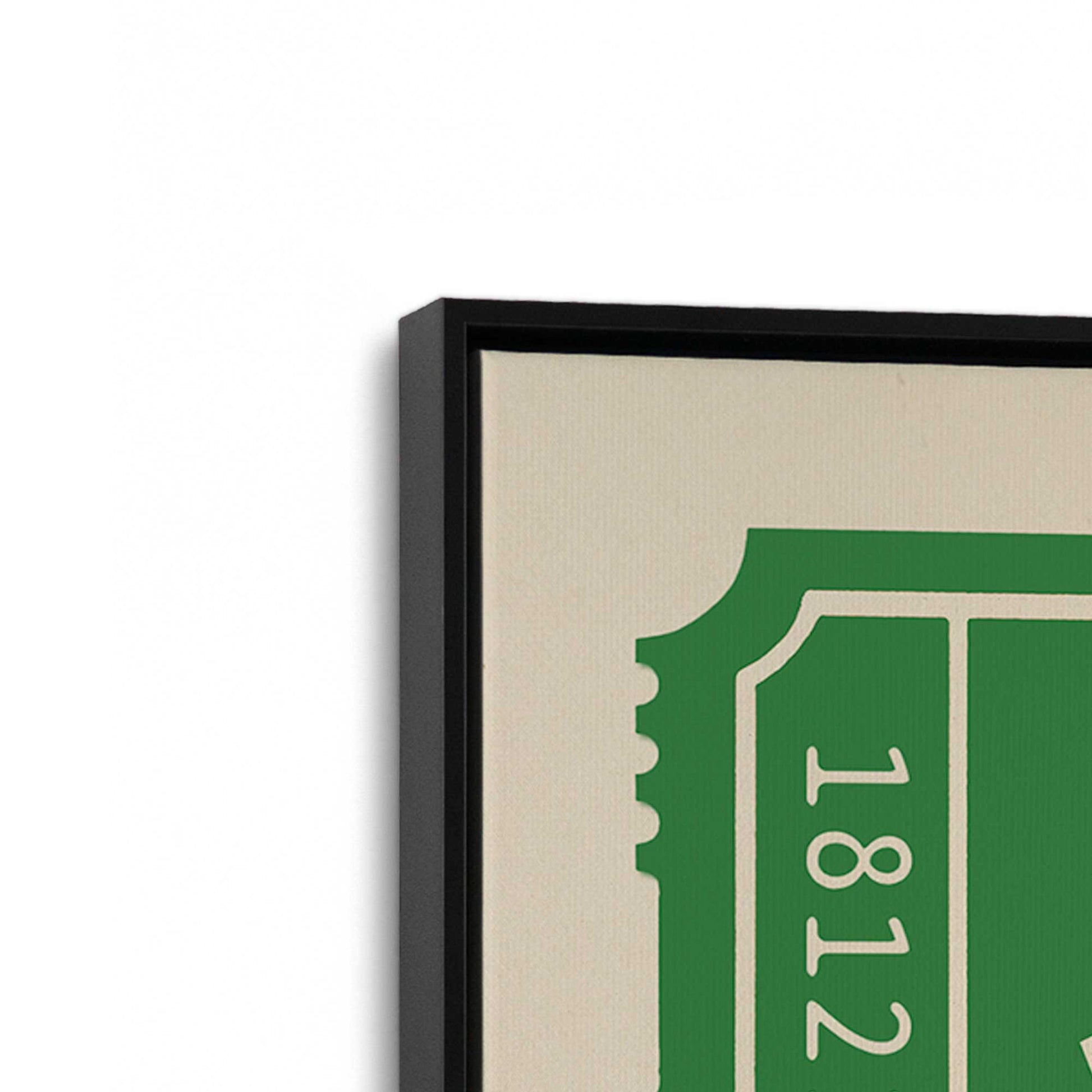 [Color:Satin Black], Picture of art in a Satin Black frame at an angle