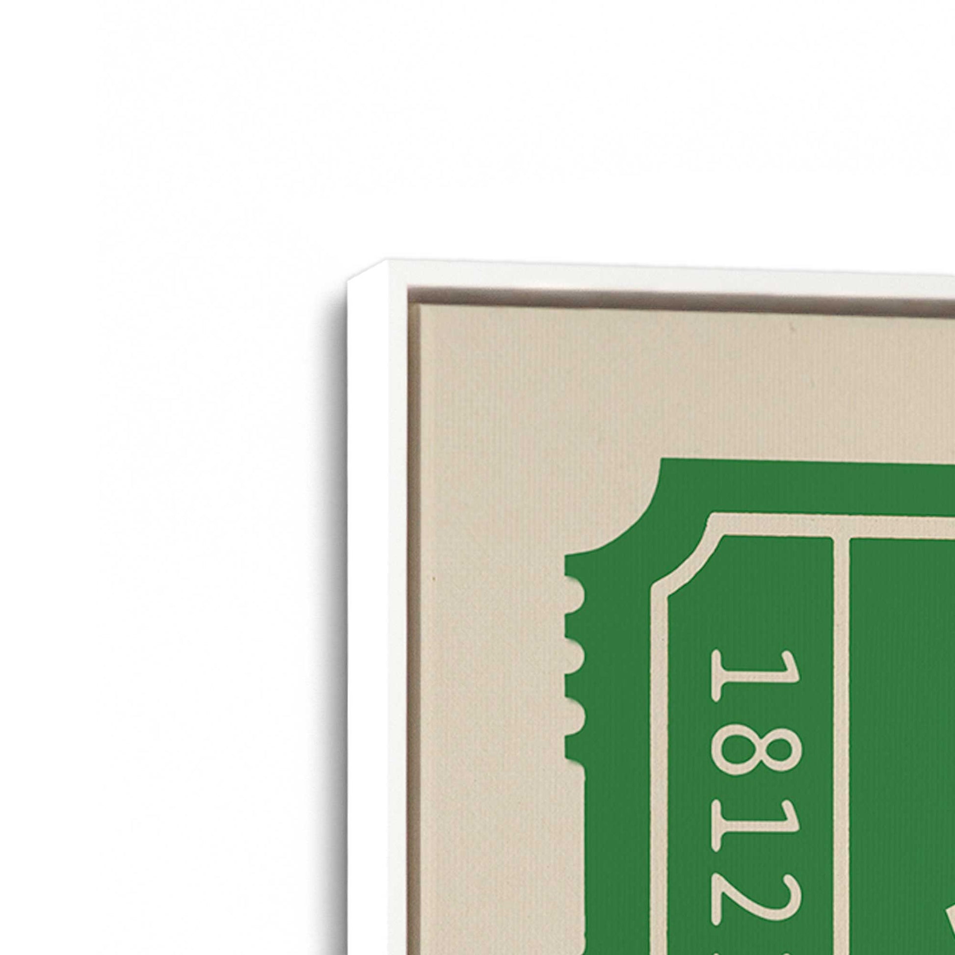 [Color:Opaque White], Picture of art in a White frame at an angle