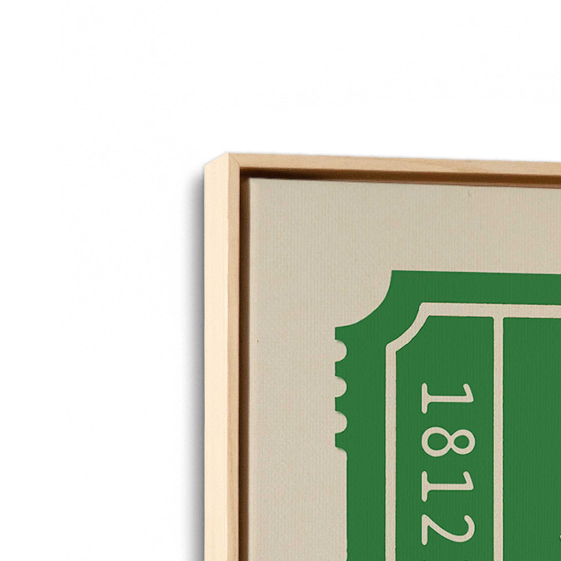 [Color:American Maple], Picture of art in a American Maple frame at an angle