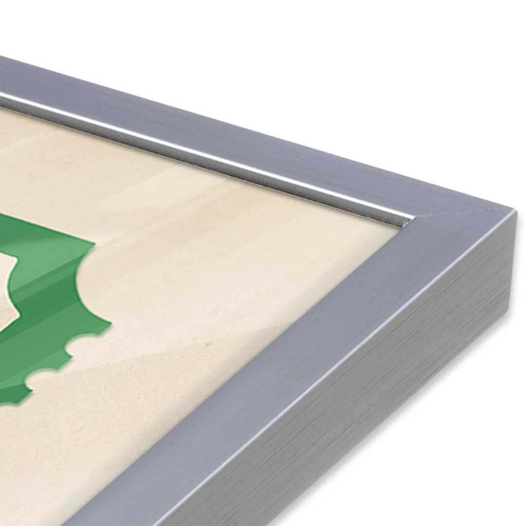 [Color:Polished Chrome], Picture of art in a Polished Chrome frame at an angle