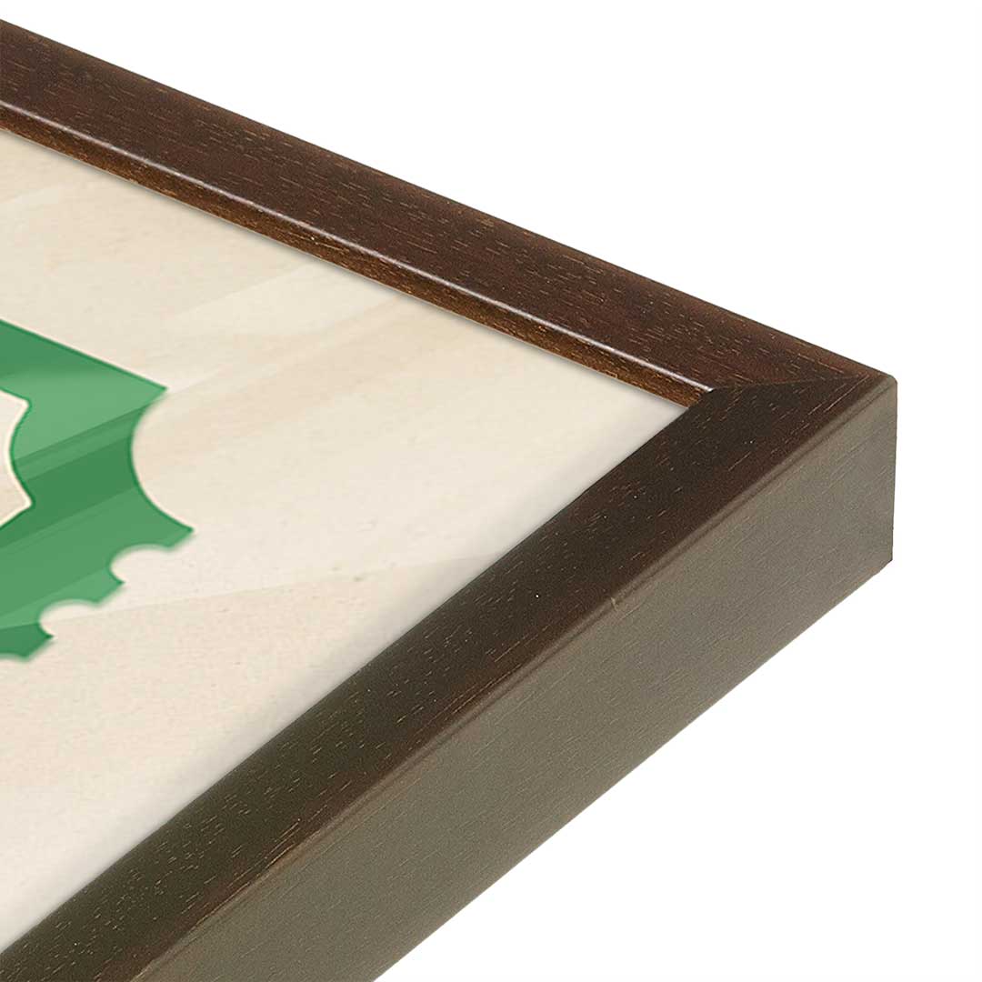 [Color:Belvinder Brown], Picture of art in a Belvinder Brown frame at an angle